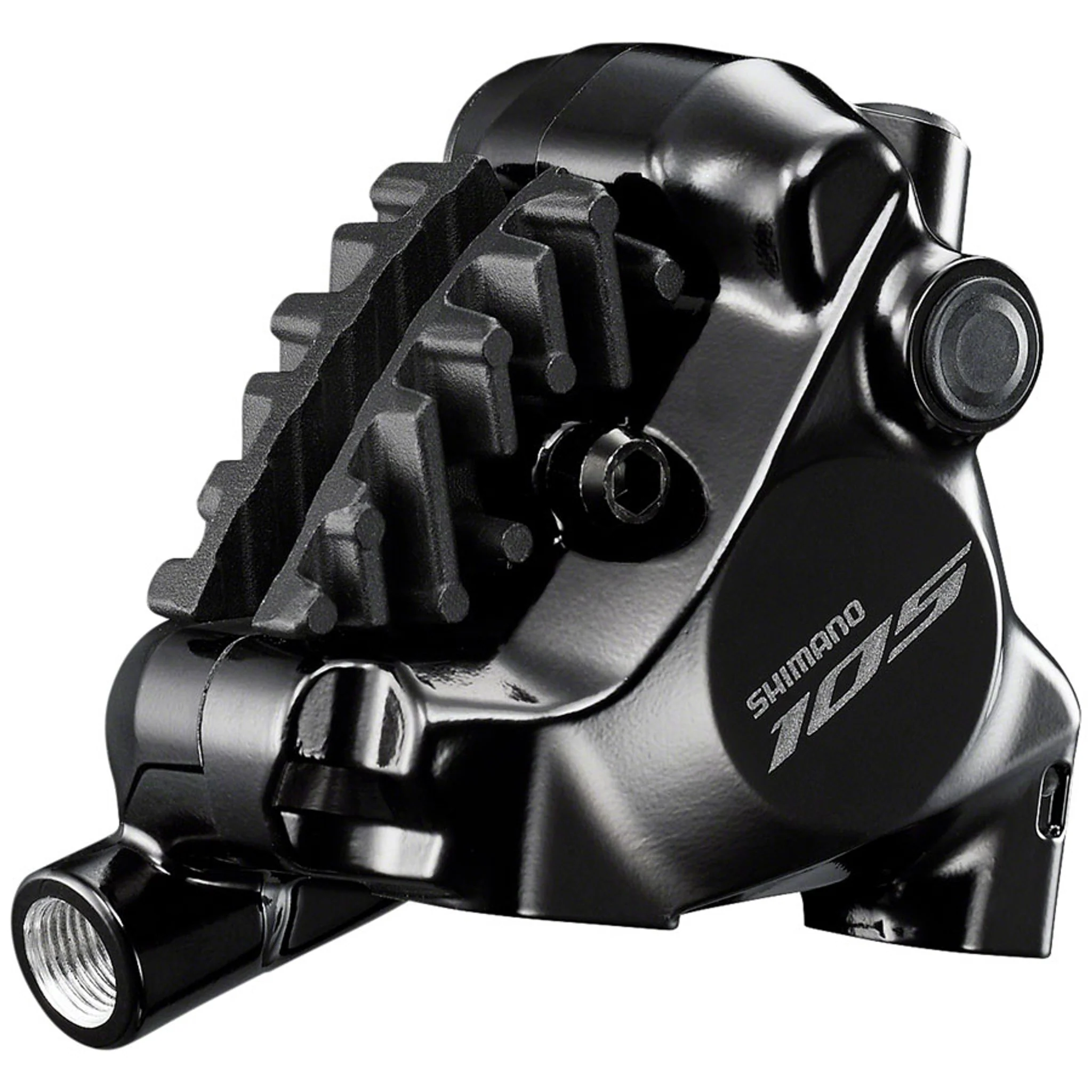 Shimano 105 BR-R7170 Road Hydraulic Disc Brake Caliper - Rear or Front (Front use requires adapter-Sold separately), Flat Mount, Resin Pad