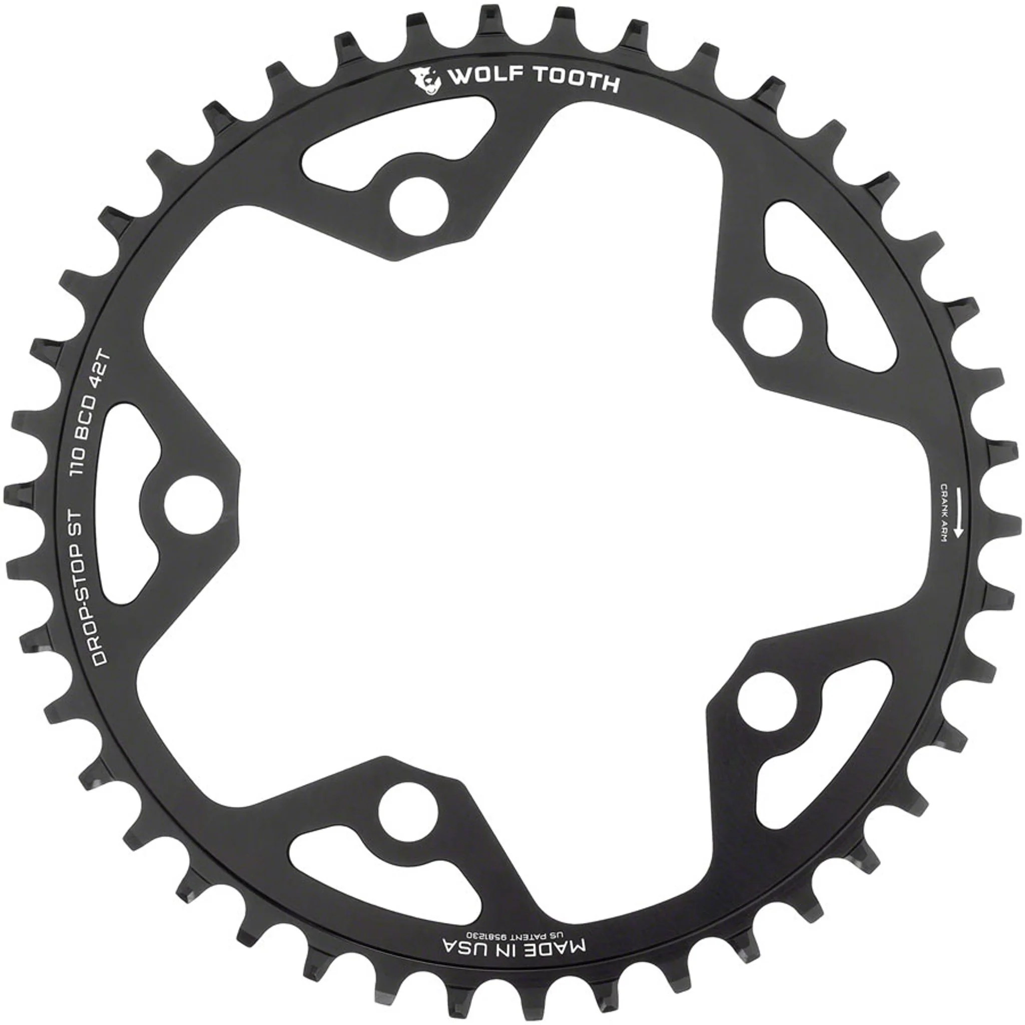 110 BCD 5-Bolt Gravel/CX/Road Chainring for 12-Speed Shimano HG+ Chain