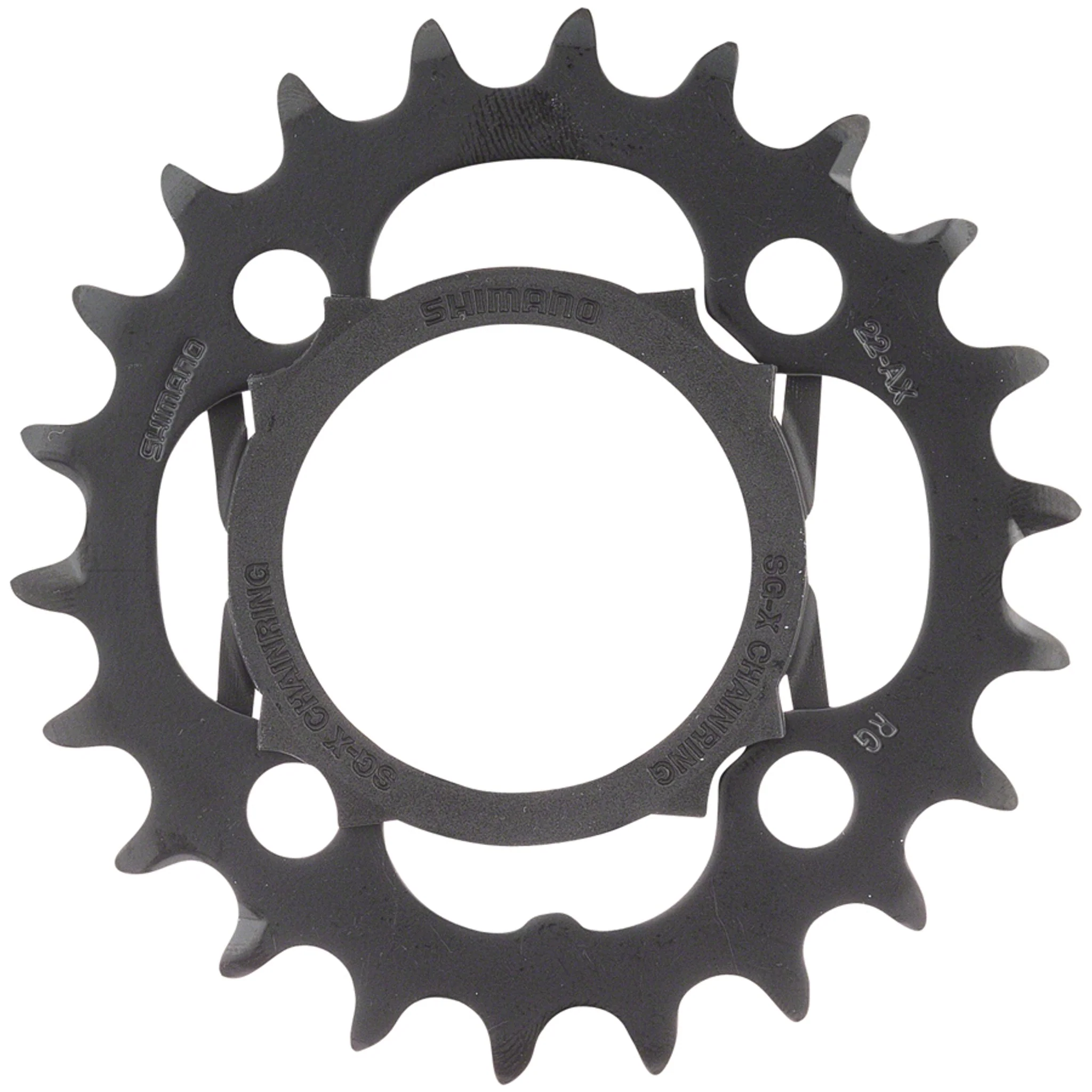 Alivio M4000 Chainring - 22t, 64 BCD, 4-Bolt, 9-Speed, Black - Image 2