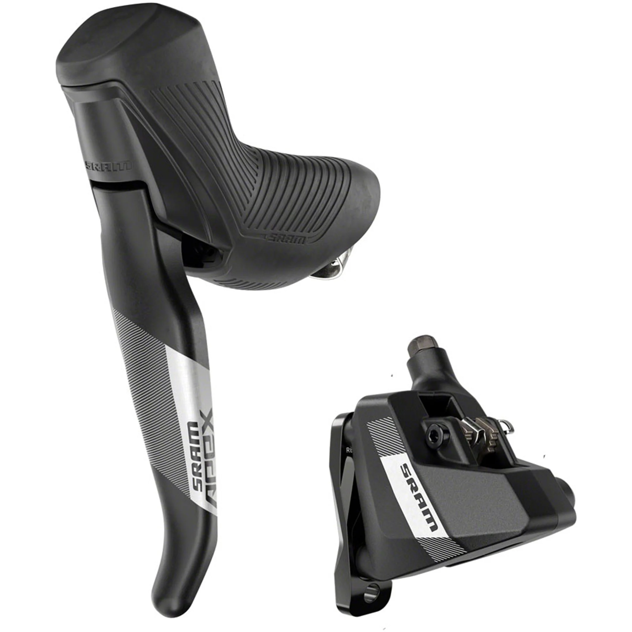Apex Disc Brake and Lever - Left/Rear, Flat Mount, 2-Piston, 20mm Offset, Black, A1