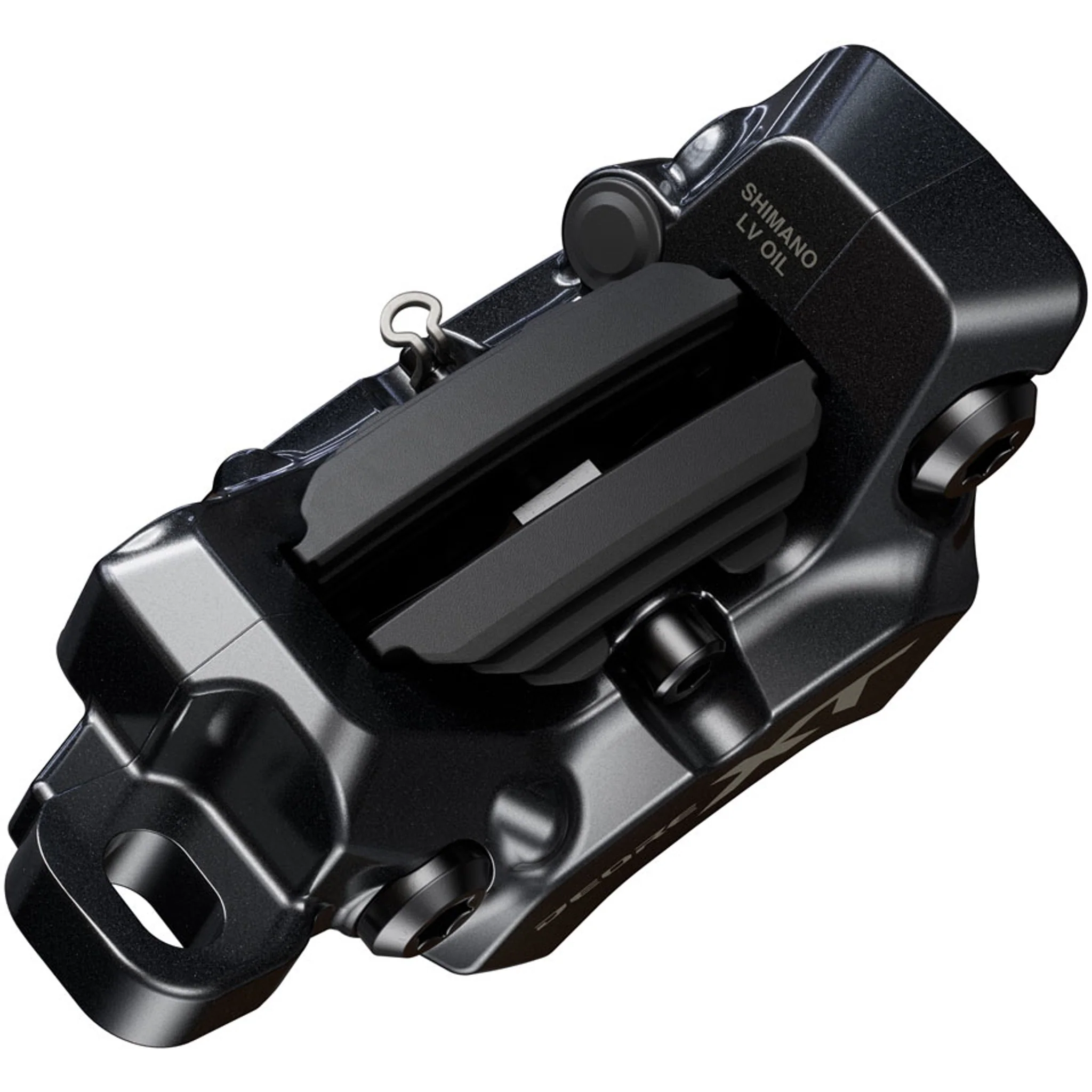 Deore XT BR-M8220 Enduro Disc Brake Caliper - Front or Rear, Post Mount, 4-Piston, Includes P04C-MF Finned Metal Pads - Image 3