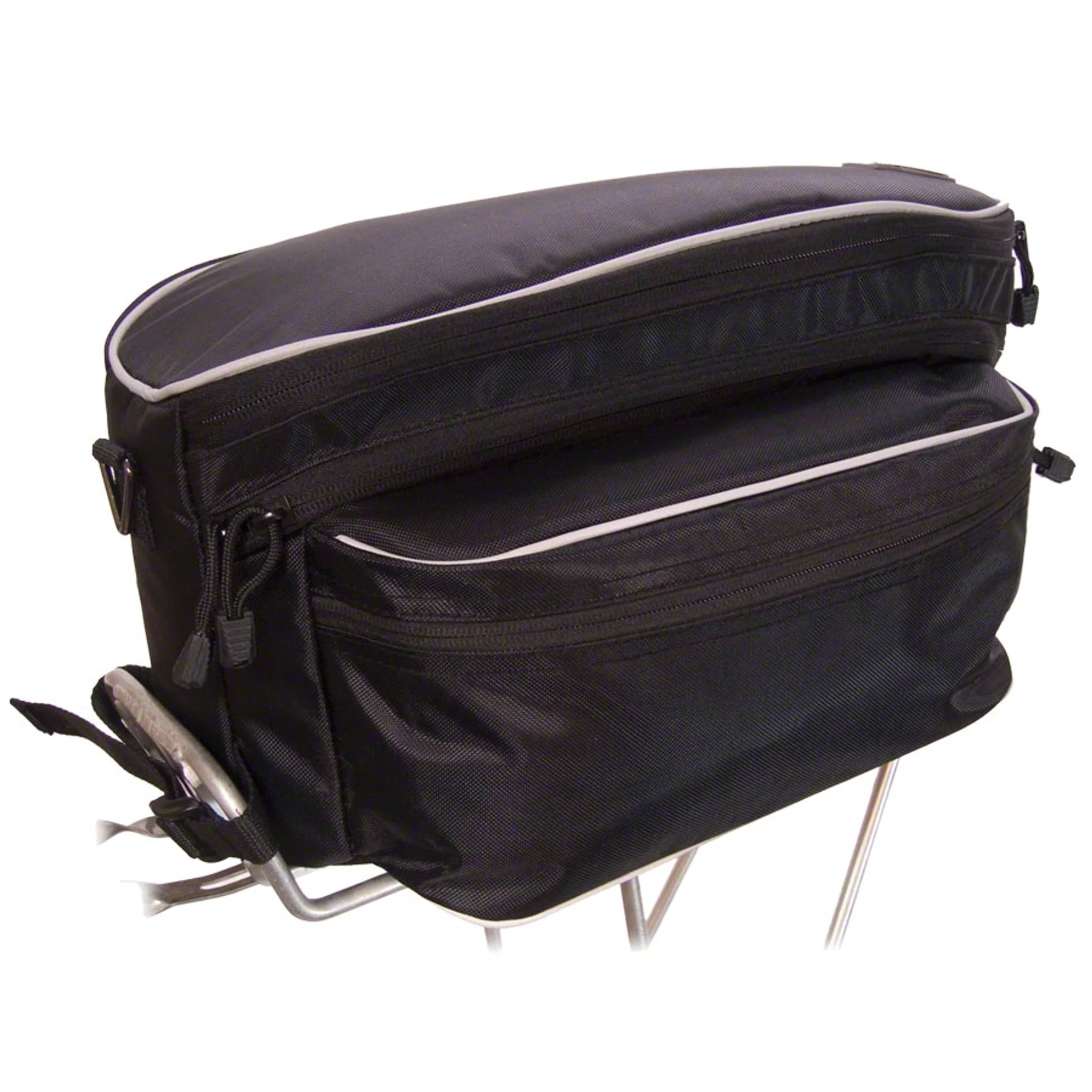 Banjo Brothers Expanding Rack Top Bag: Black - Image 2