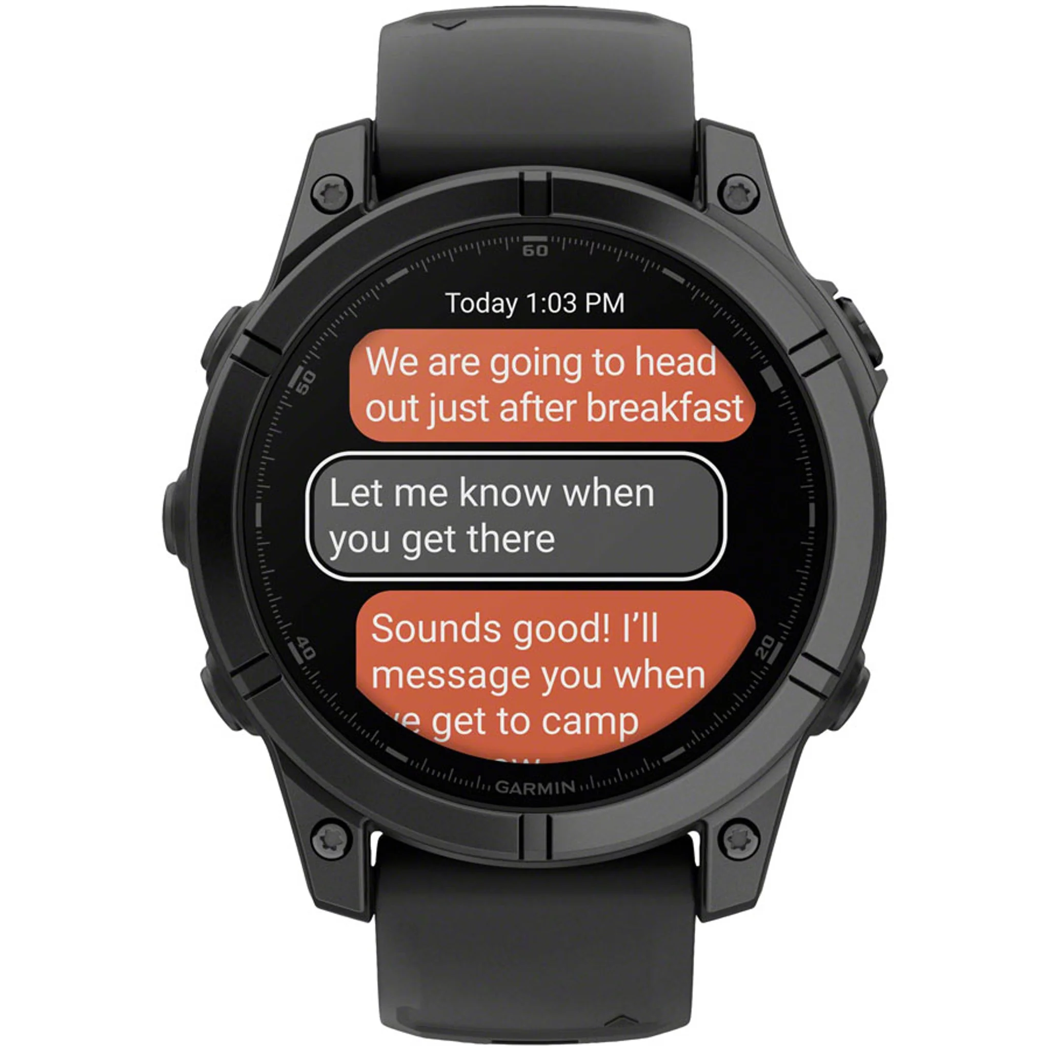 fenix E Smartwatch - 47mm, AMOLED, Slate Gray Steel with Black Silicone Band - Image 11