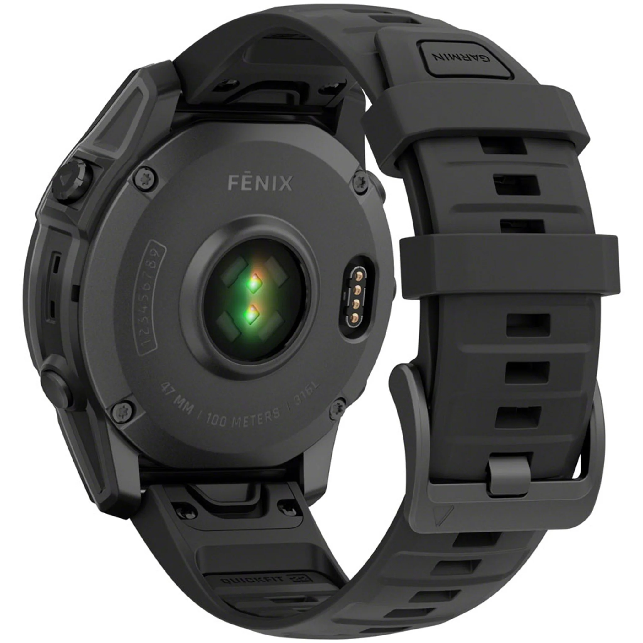 fenix E Smartwatch - 47mm, AMOLED, Slate Gray Steel with Black Silicone Band - Image 12