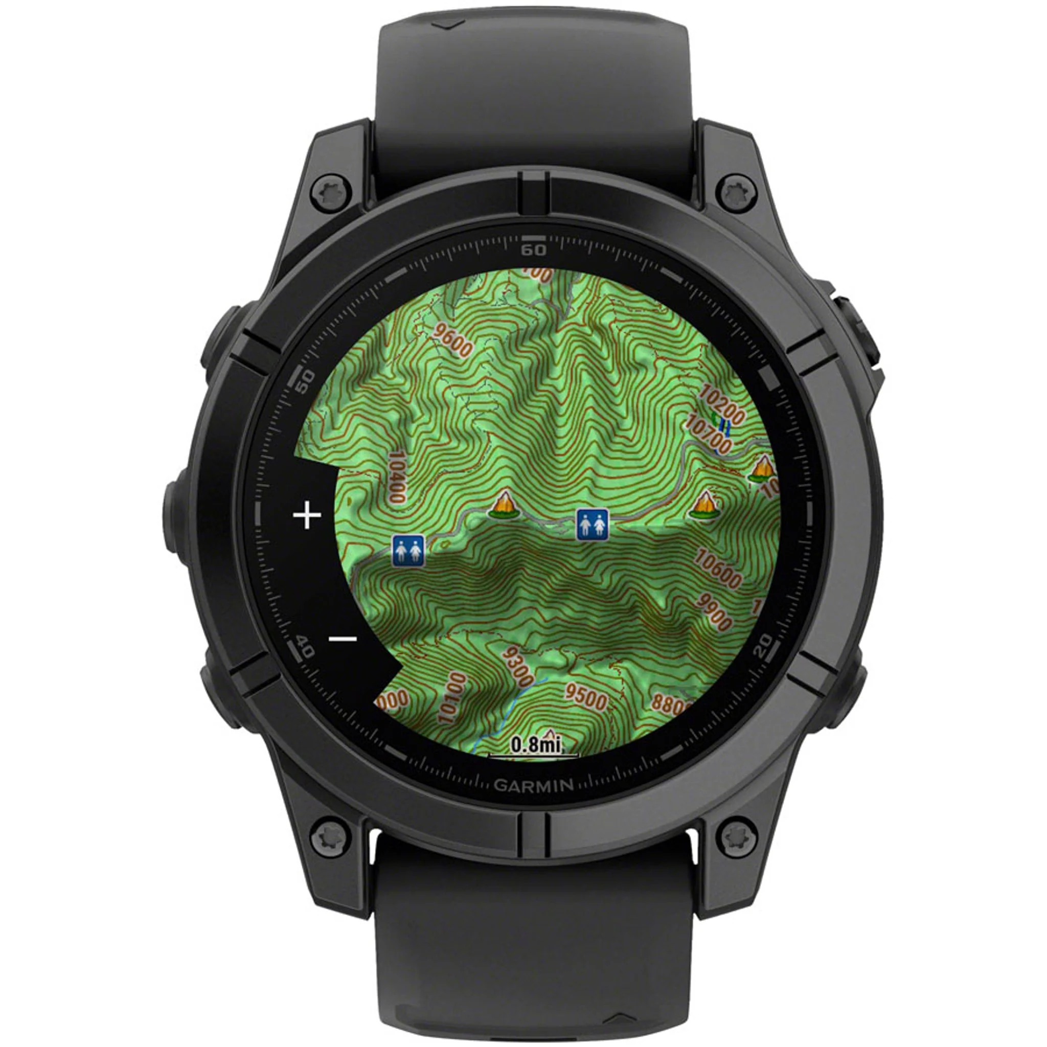 fenix E Smartwatch - 47mm, AMOLED, Slate Gray Steel with Black Silicone Band - Image 4