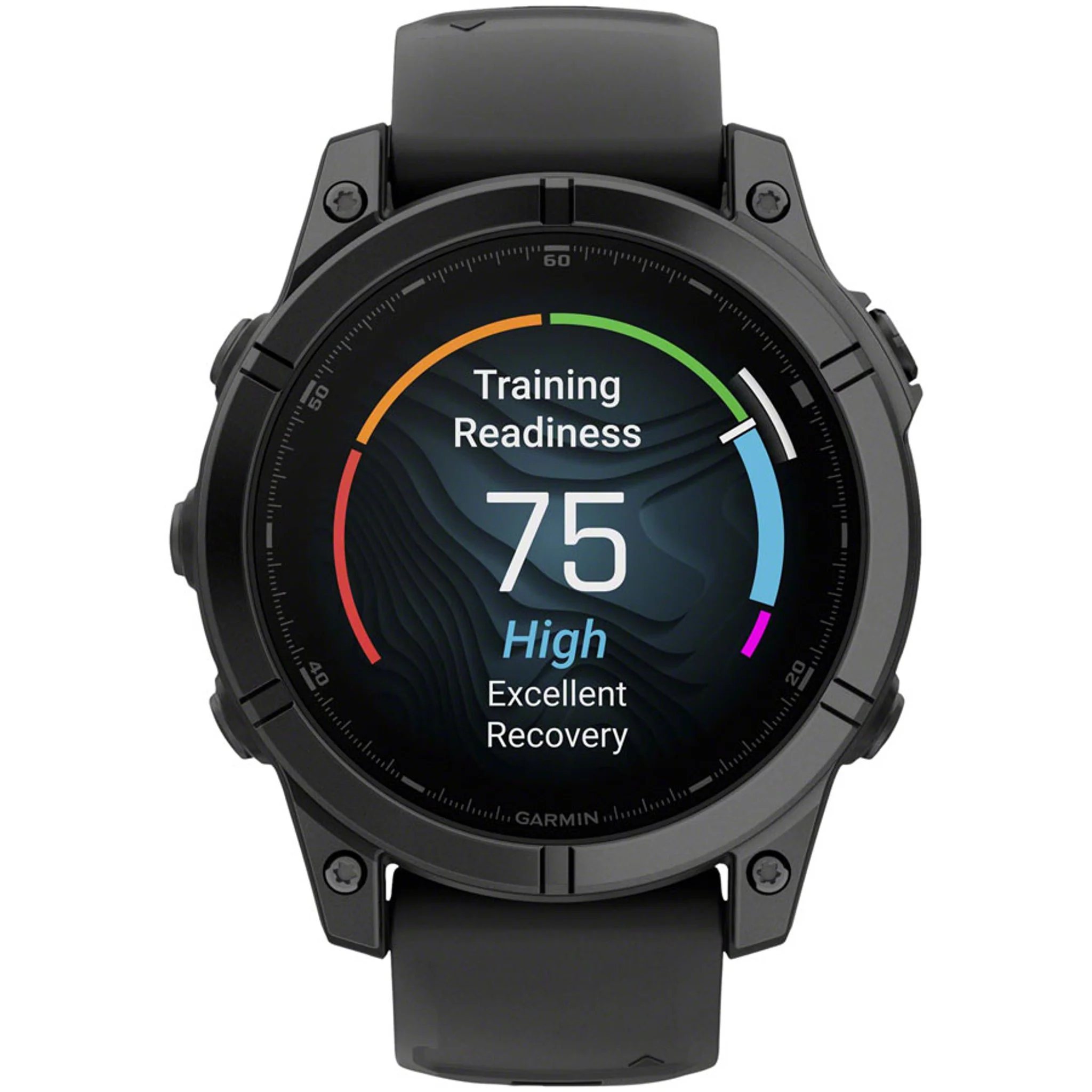 fenix E Smartwatch - 47mm, AMOLED, Slate Gray Steel with Black Silicone Band - Image 8