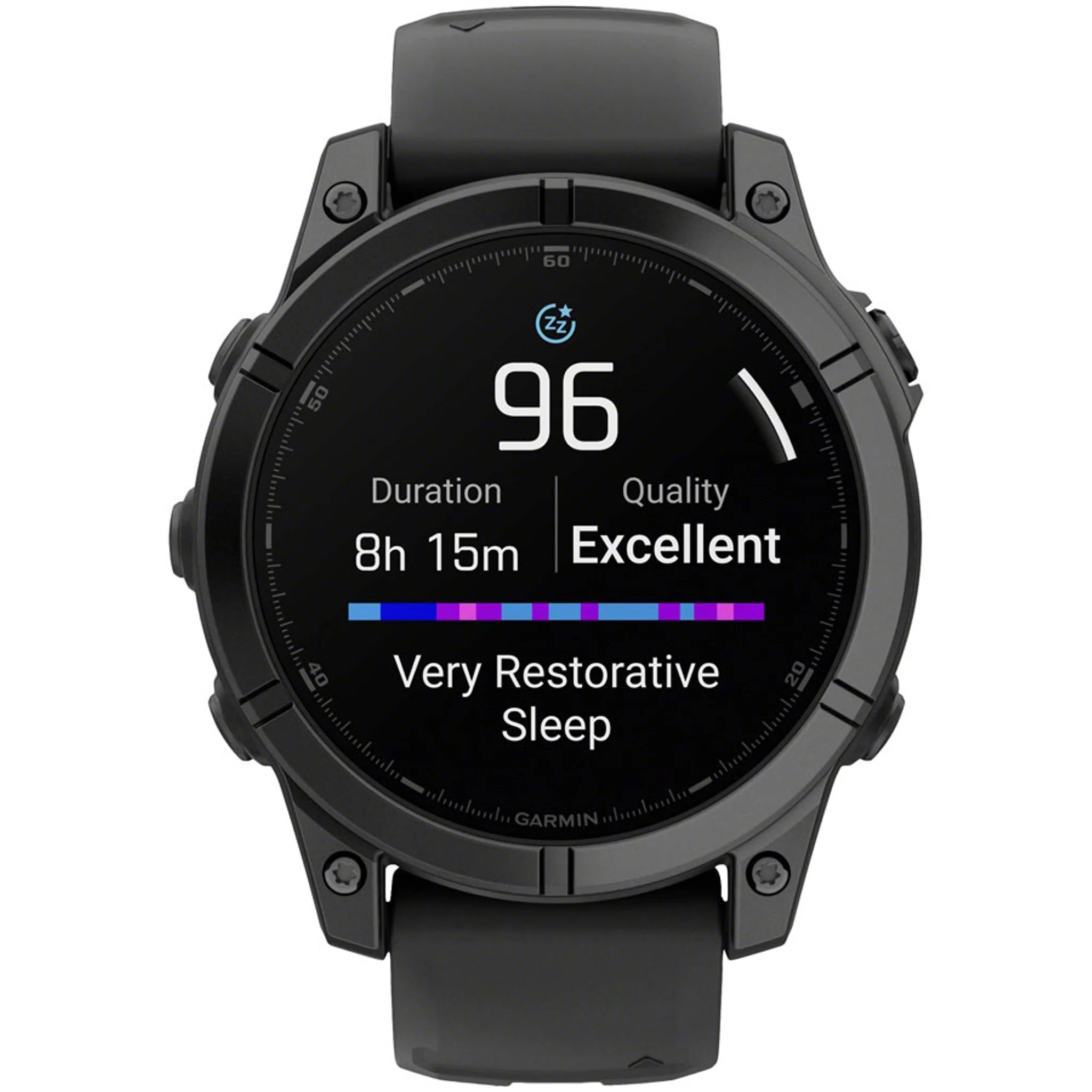 fenix E Smartwatch - 47mm, AMOLED, Slate Gray Steel with Black Silicone Band - Image 9