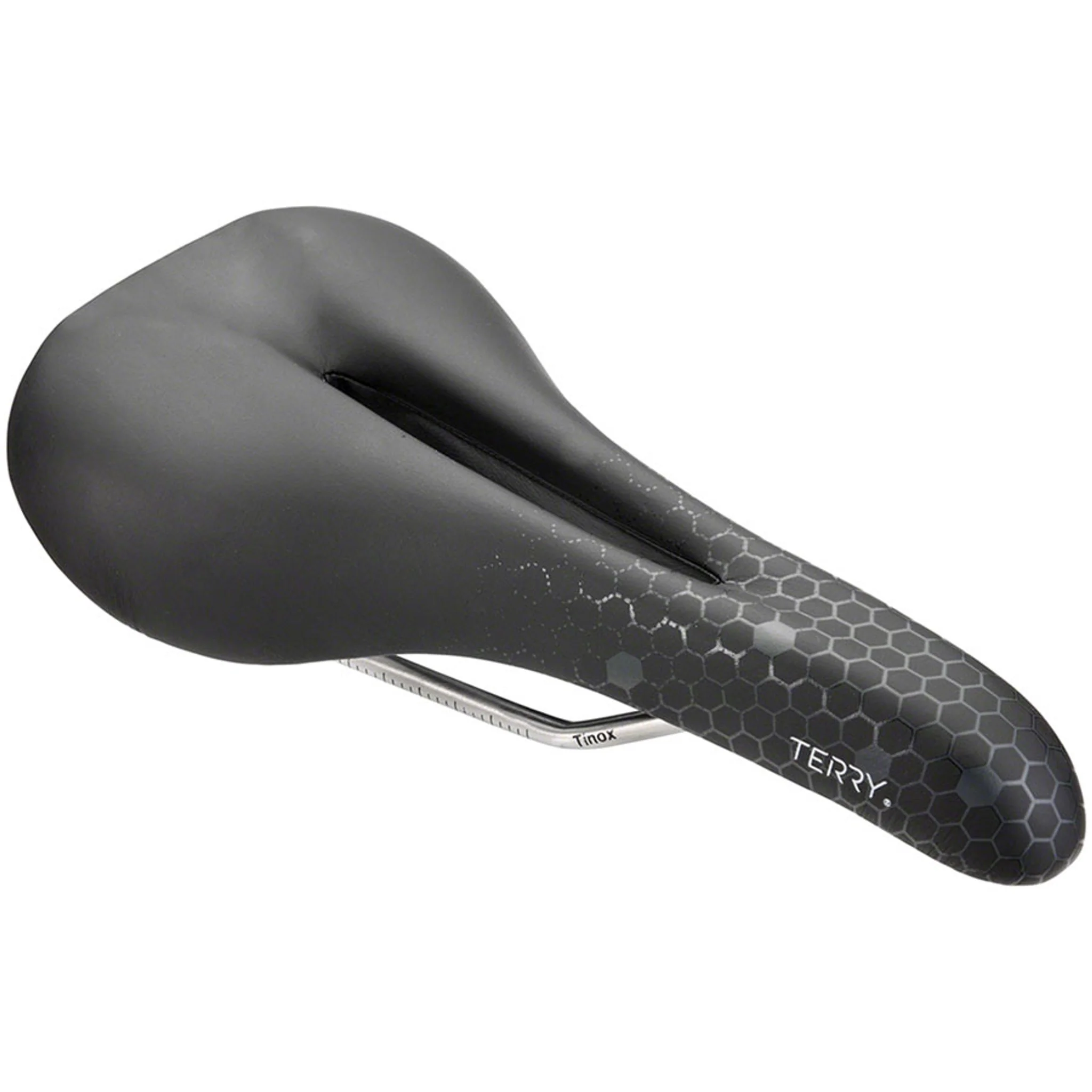 Fly Ti Gel Saddle - Titanium, Black/Gray, Men's