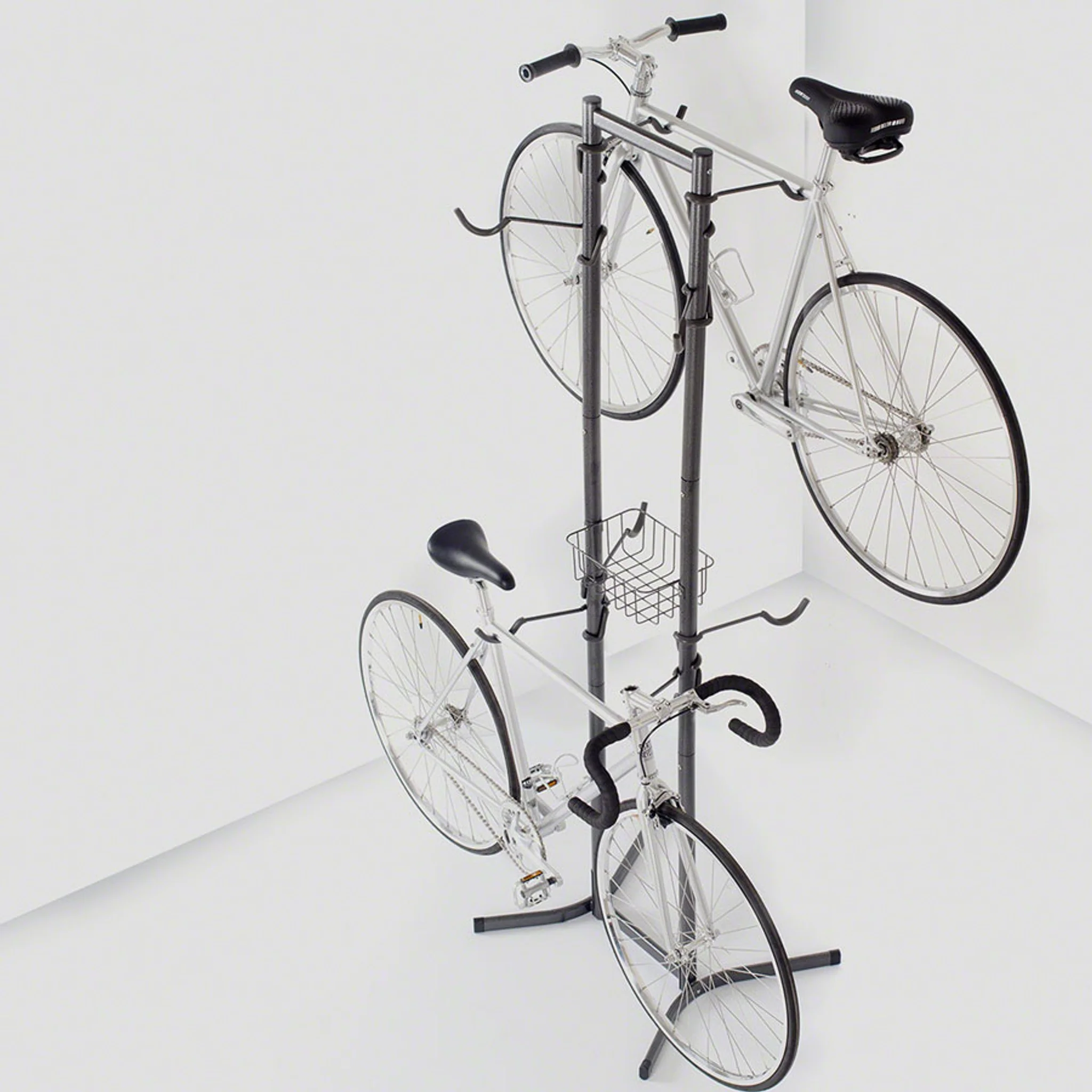 4-Bike Free Standing Rack With Basket - Image 4
