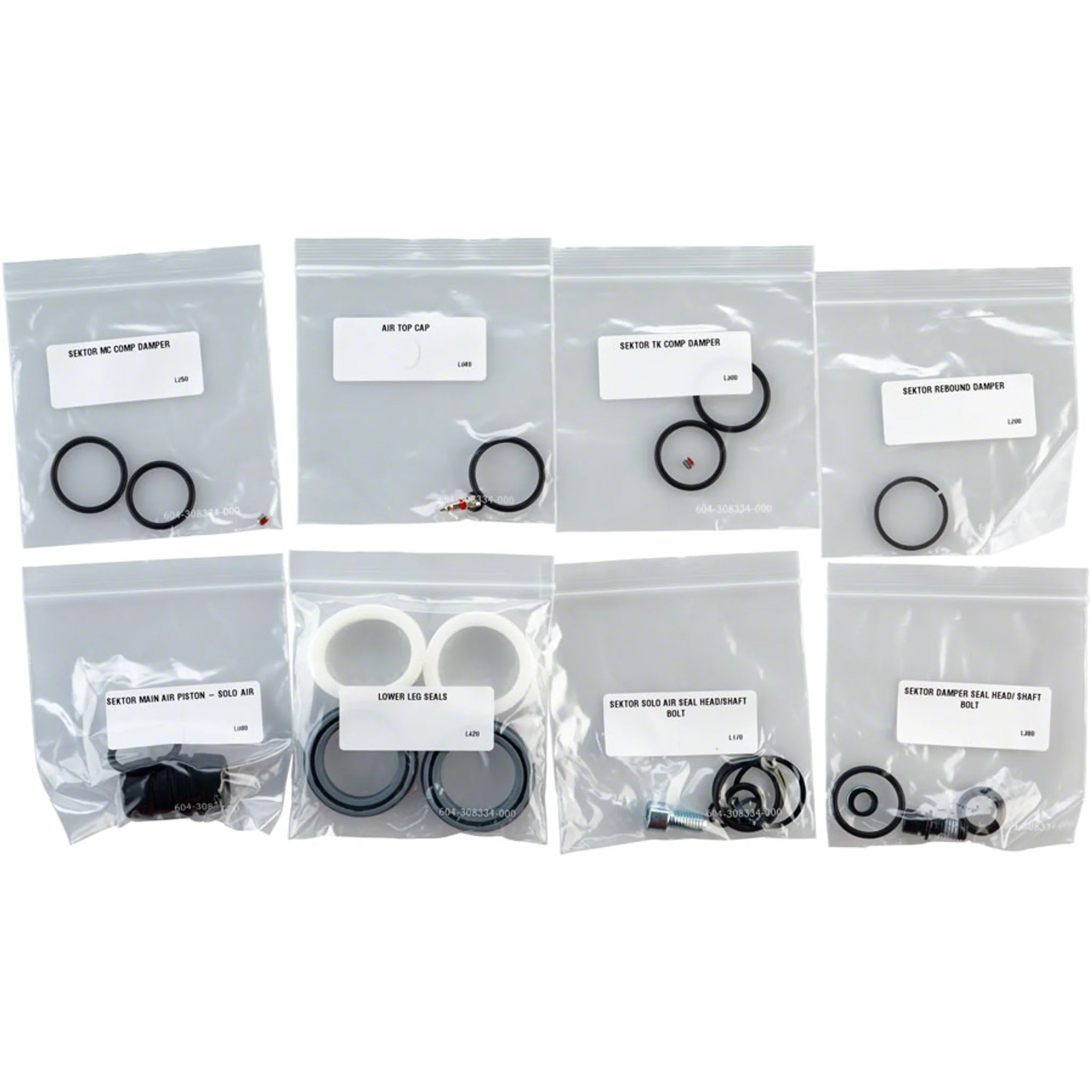 Full Service Kit for Sektor Gold (includes solo air and damper seals and hardware)