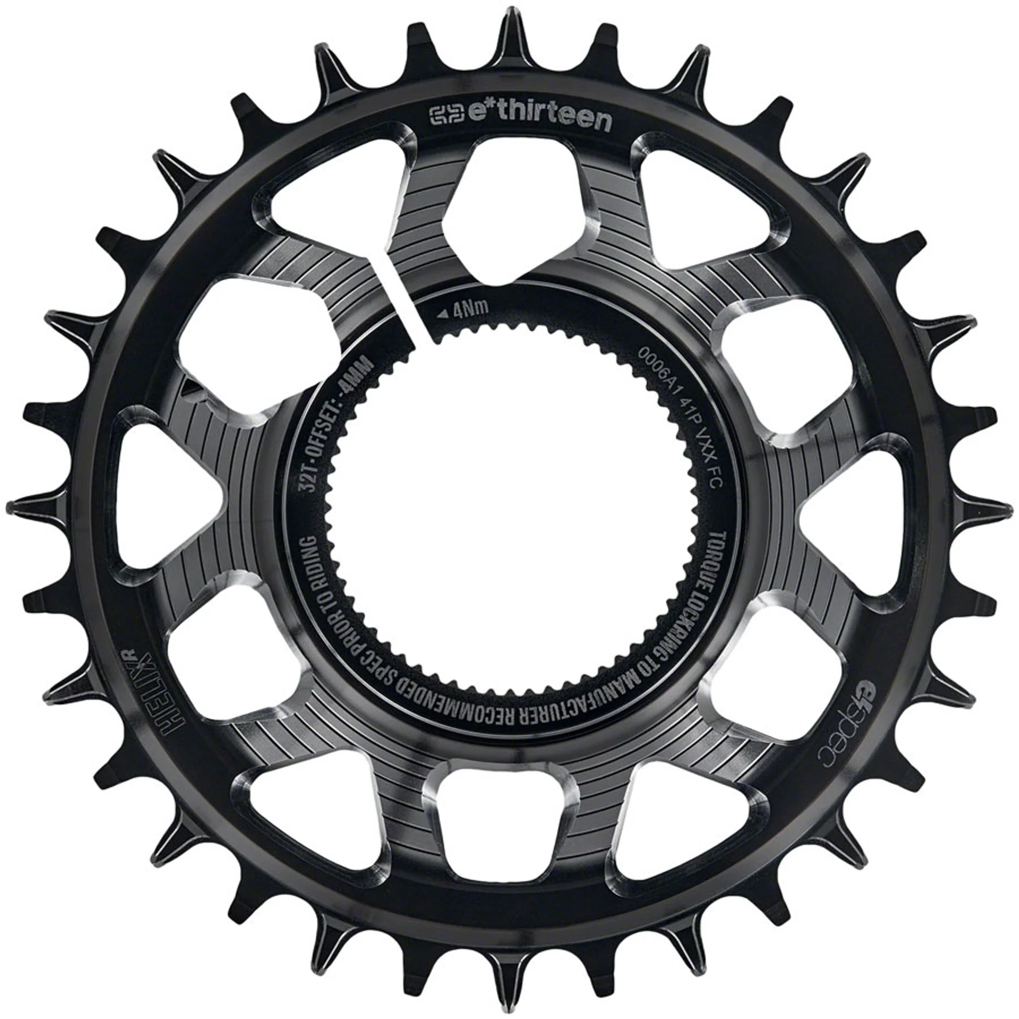 Helix Race e*spec  Chainring - Kenevo/Levo SL 1.1, -4mm offset, 32T, 11/12 Speed, Black