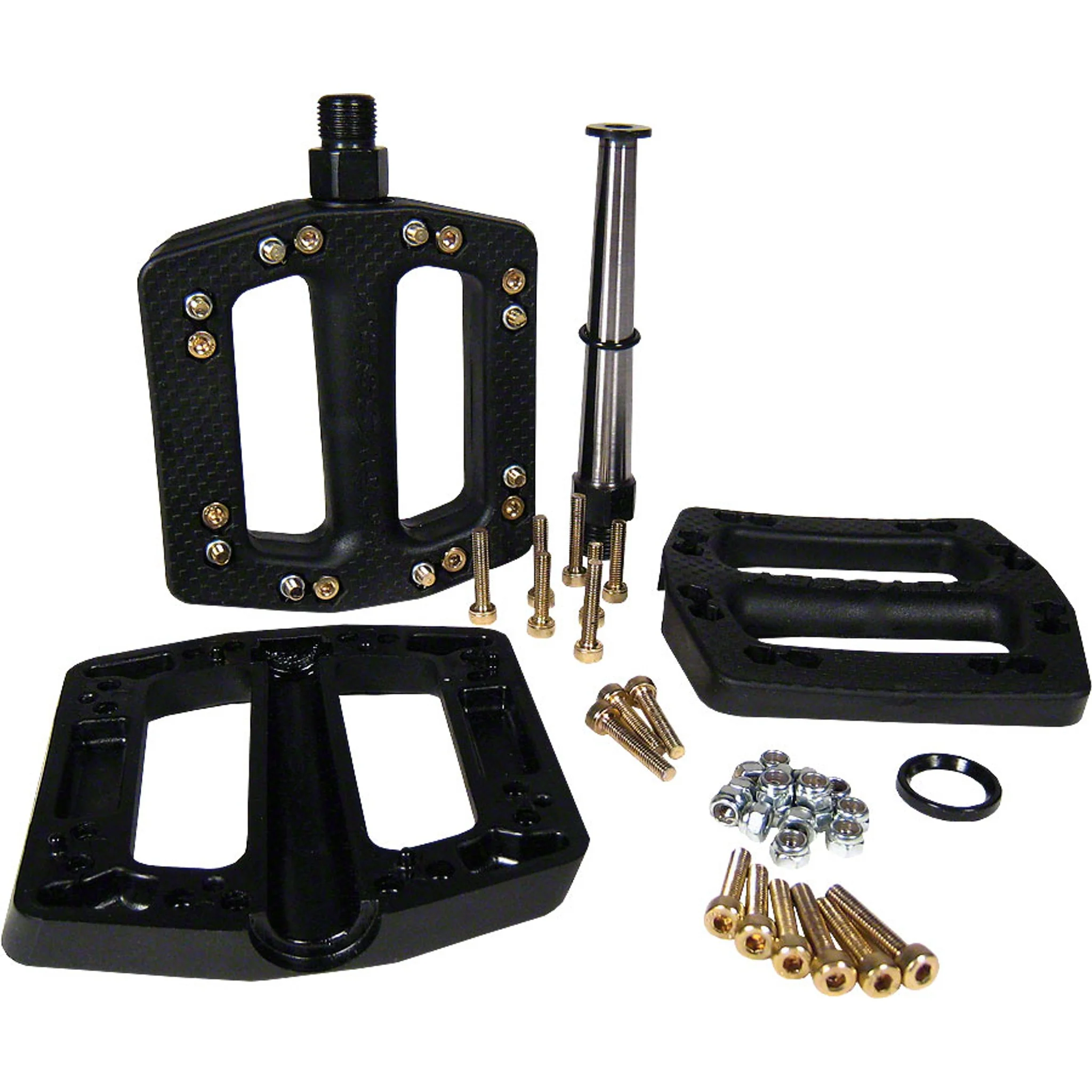 JC PC Pedals - Platform, Composity/Plastic, 9/16", Black - Image 2