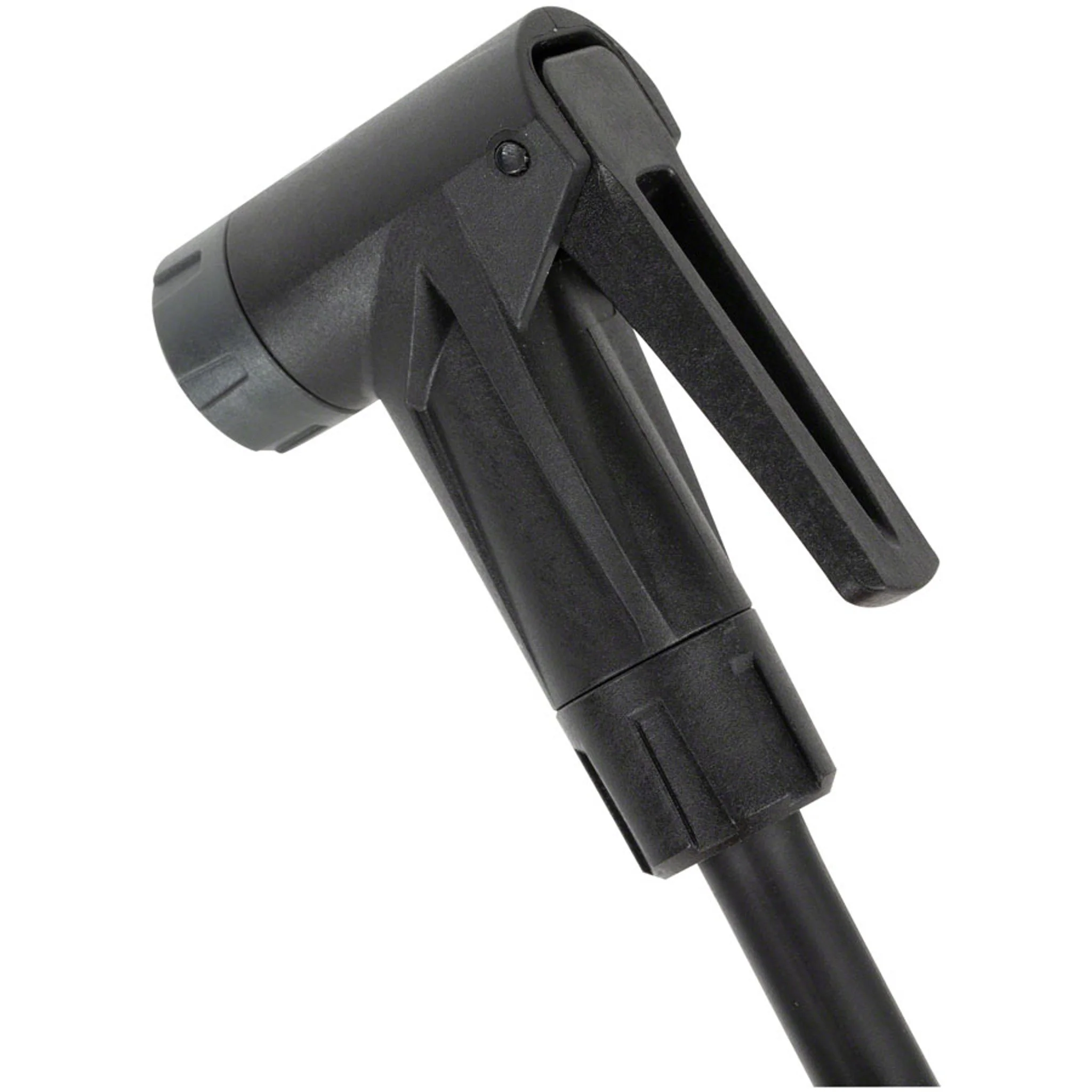 Joeblow Urban Ex Floor Pump - Steel Barrel / Plastic Base,  3.5" Base Mount Gauge, 120 Psi /8 Bar, Smarthead, Black/Sand - Image 2