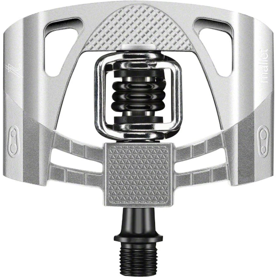 Mallet 2 Pedals - Dual Sided Clipless with Platform, Aluminum, 9/16", Raw/Silver/Black
