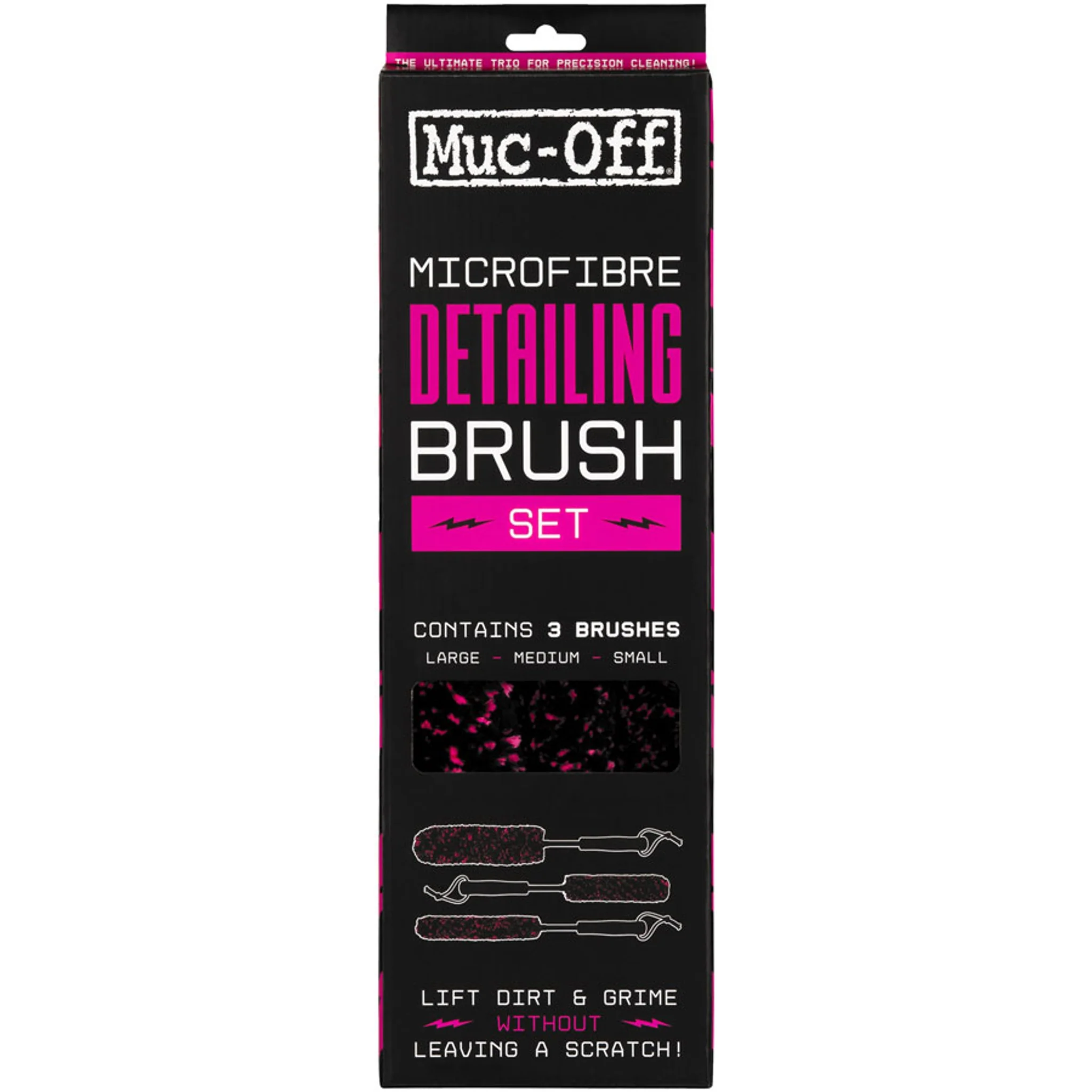 Muc-Off Microfibre Brush Kit - Set of 3 - Image 2