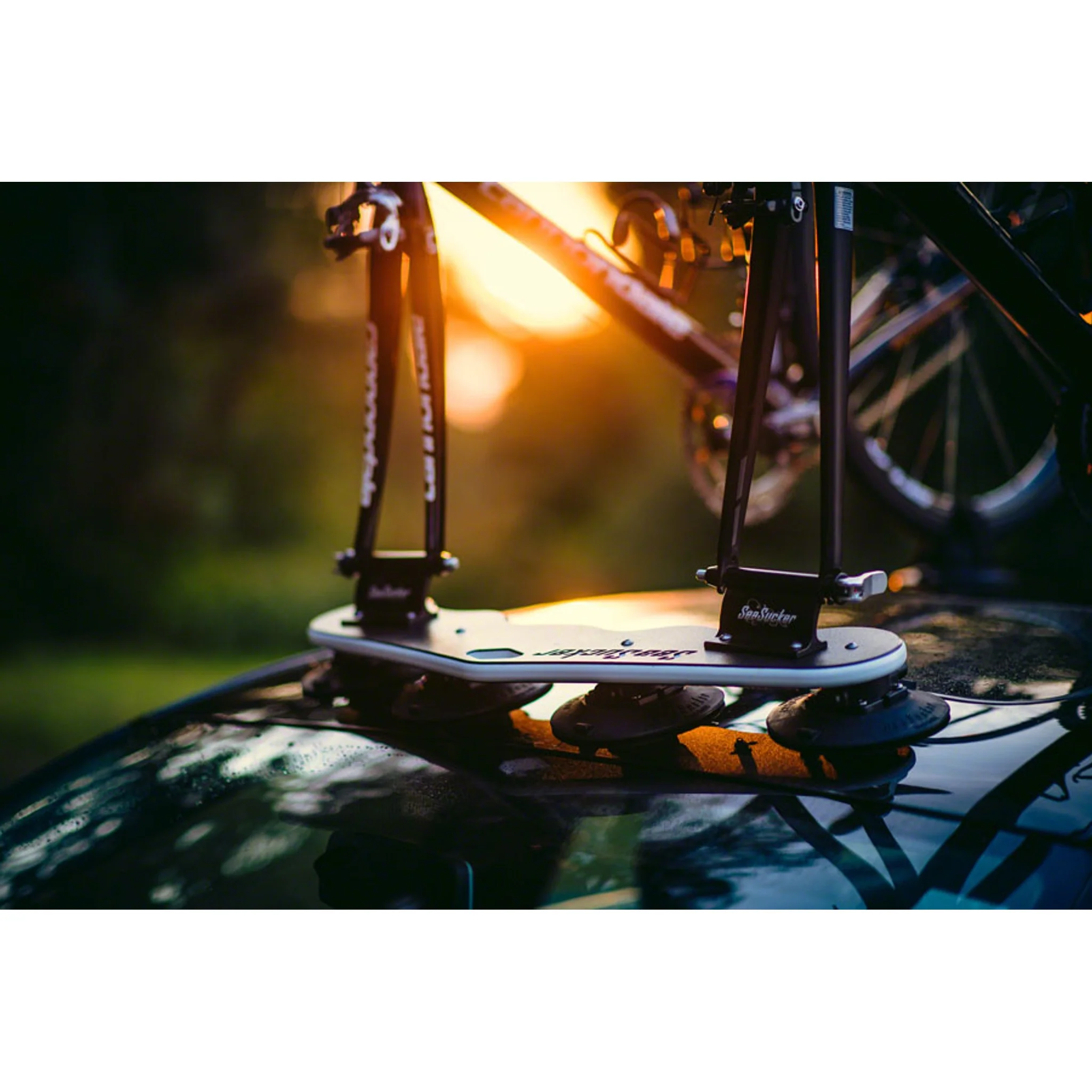 Mini Bomber 2-Bike Roof Rack - HUSKE QR Fork Mounts and Rear Wheel Holders, Black - Image 2