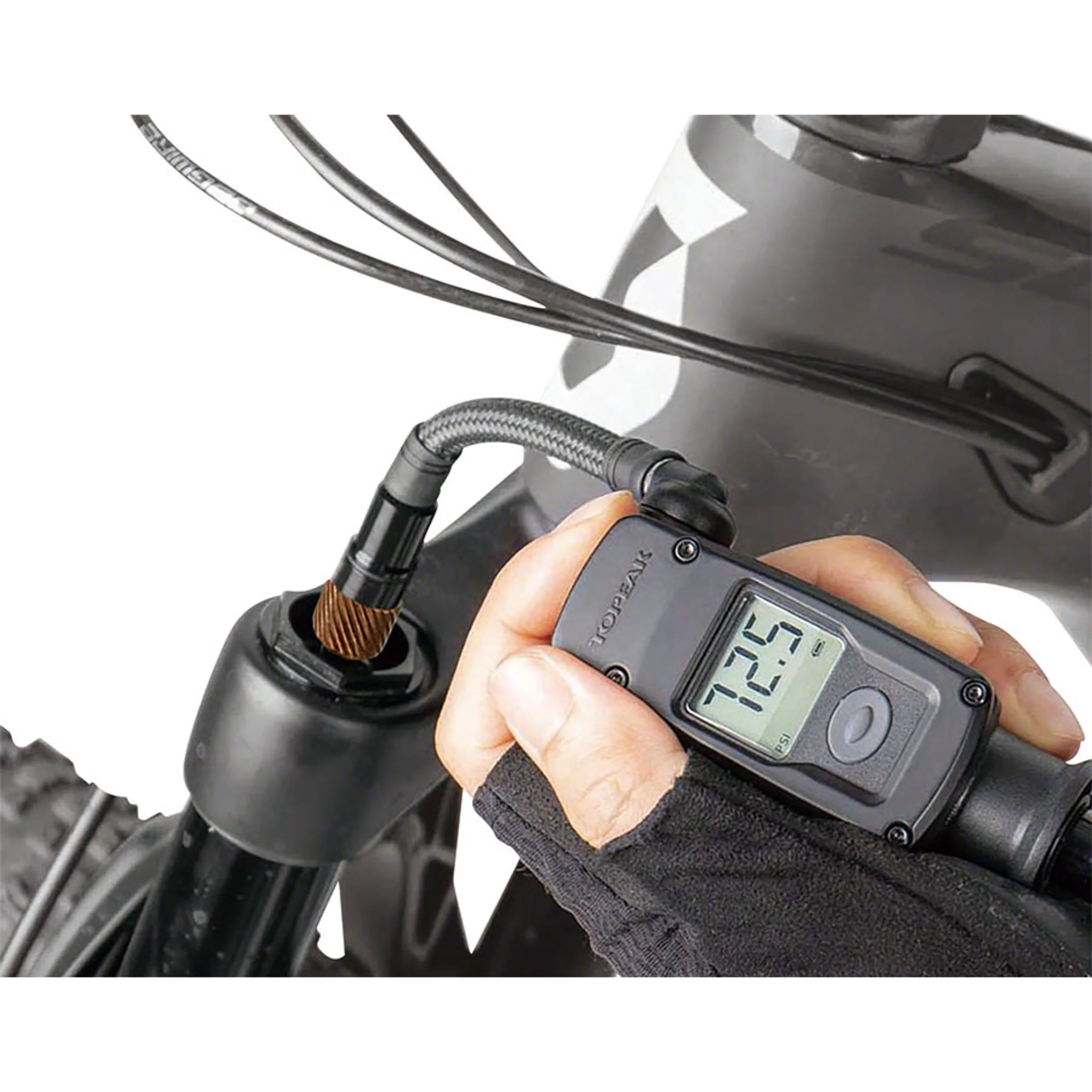 Mountain Digital Shock/Tire Mini Pump - 2Stage, 300psi, Black - Image 8
