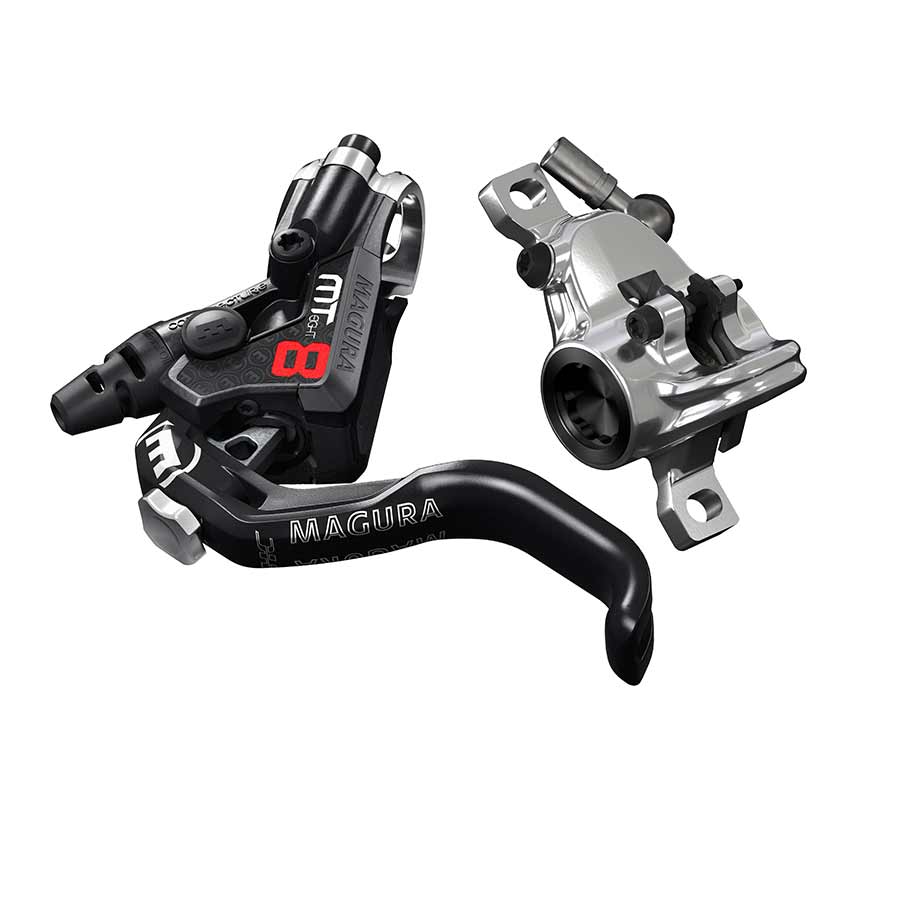 MT8 Pro Disc Brake and Lever - Front or Rear, Hydraulic, Post Mount, Black/Chrome