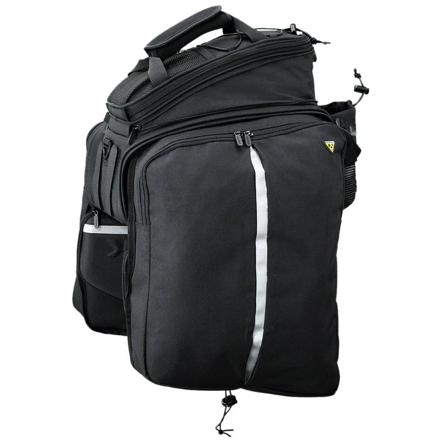 MTS Trunk Bag DXP Rack Bag with Expandable Panniers - Strap Mount, Black
