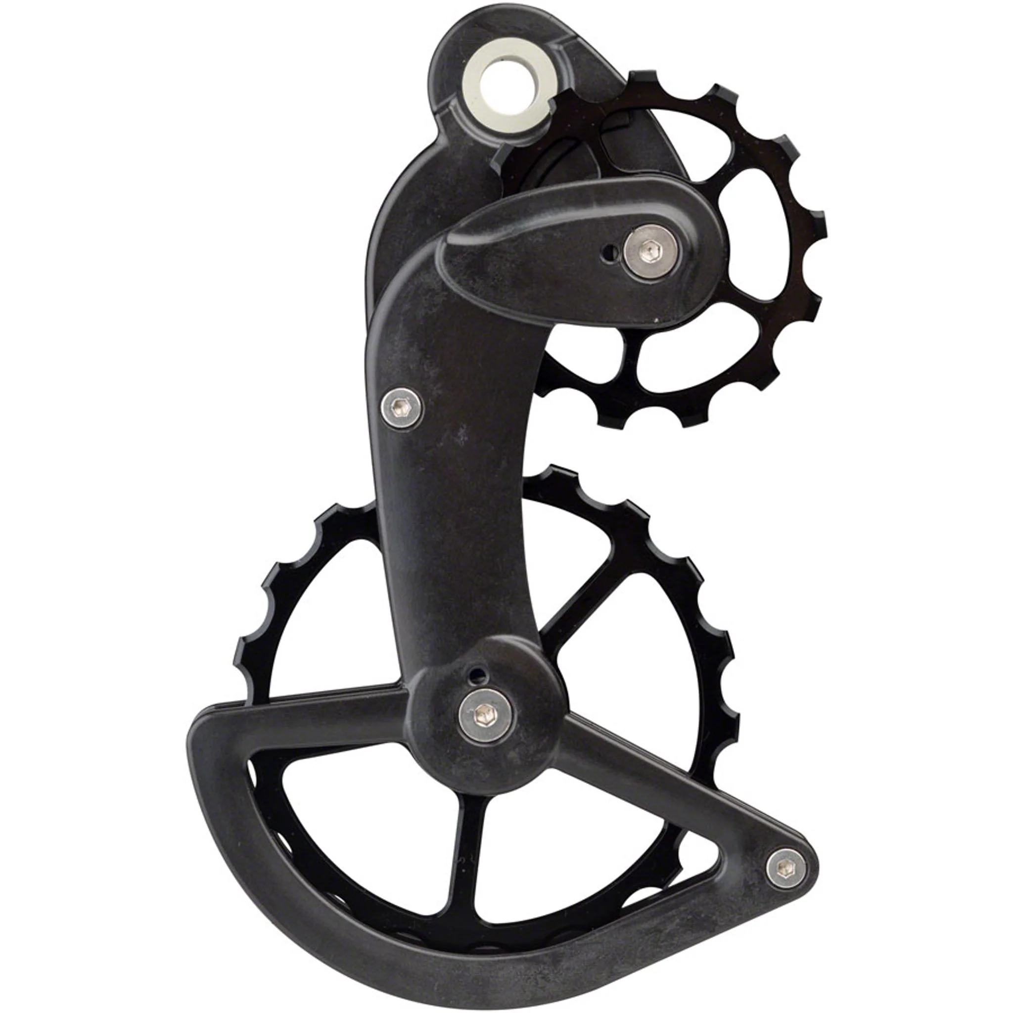 OSPW Pulley Wheel System for Campagnolo Derailleurs - Alloy Pulley, Carbon Cage, Black - Image 2