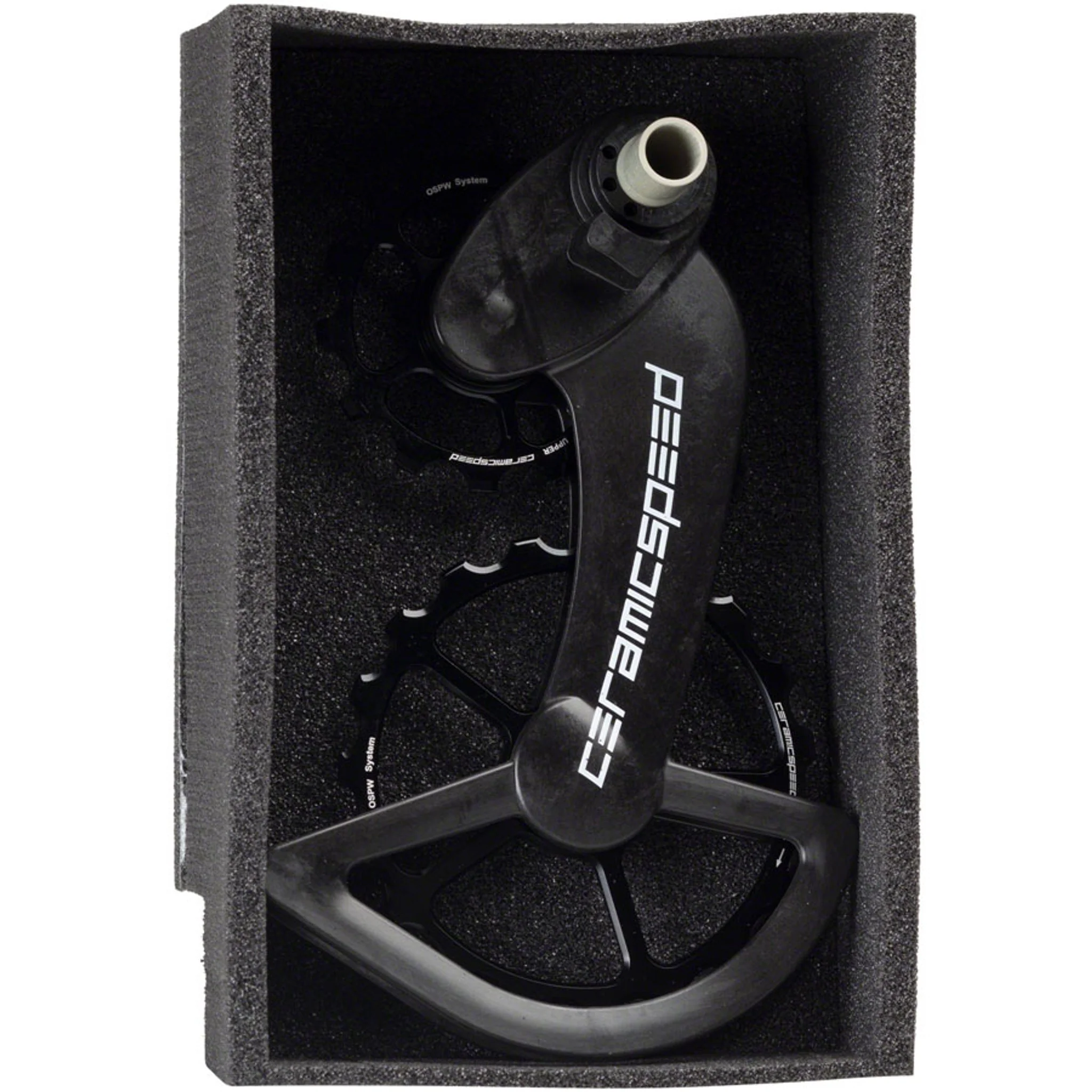 OSPW Pulley Wheel System for Campagnolo Derailleurs - Alloy Pulley, Carbon Cage, Black - Image 4