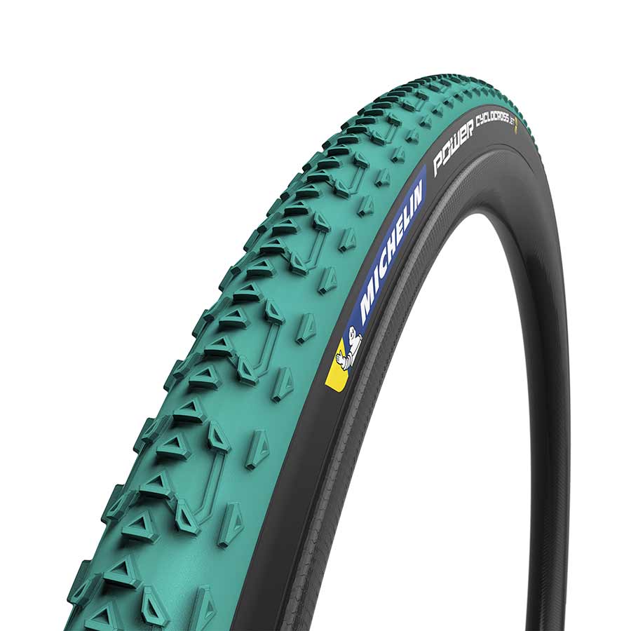 Power Cyclocross Jet, Tire, 700x33C, Folding, Tubeless Ready, GreenCompound, Bead2Bead Protek, 3x120TPI, Green