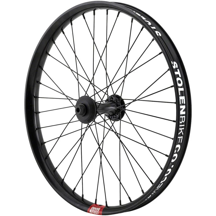 Rampage Pro Street Front Wheel - 20", 3/8" x 100mm, Brakeless, Black