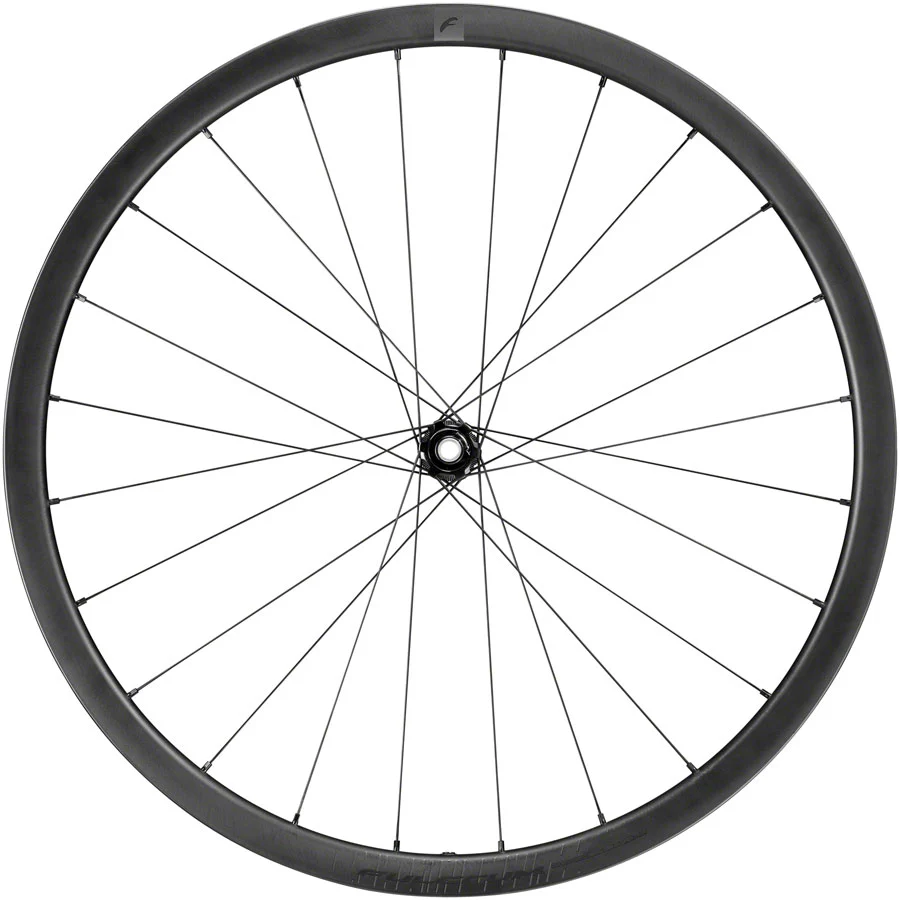 Rapid Red Carbon Front Wheel - 700c, 12 x 100mm, Center-Lock Disc, Black