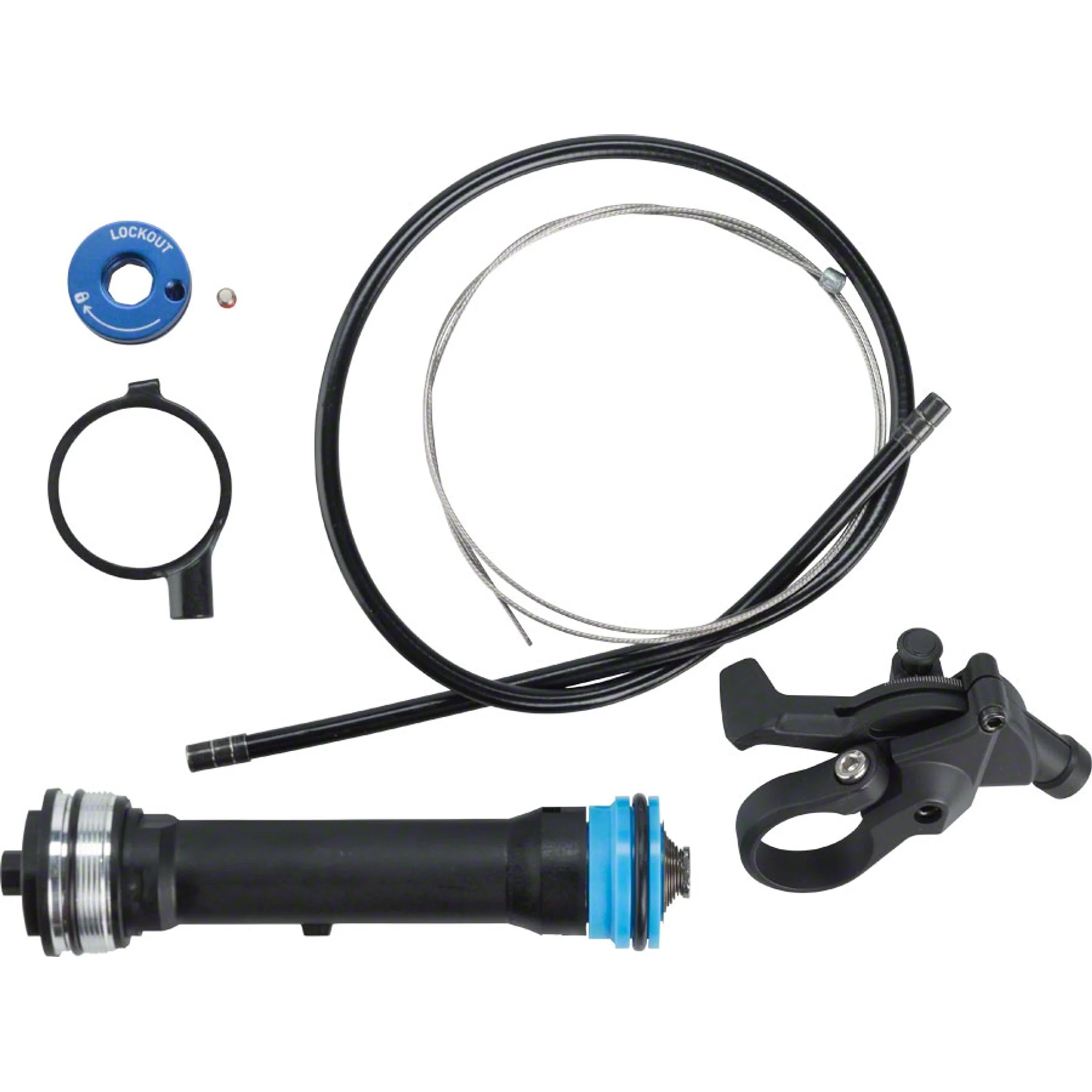 RockShox Remote Upgrade Kit, TurnKey 17mm, Includes Remote Comp. Damper and PopLoc Right, 32mm Sektor Silver/XC32/Recon Silver B1