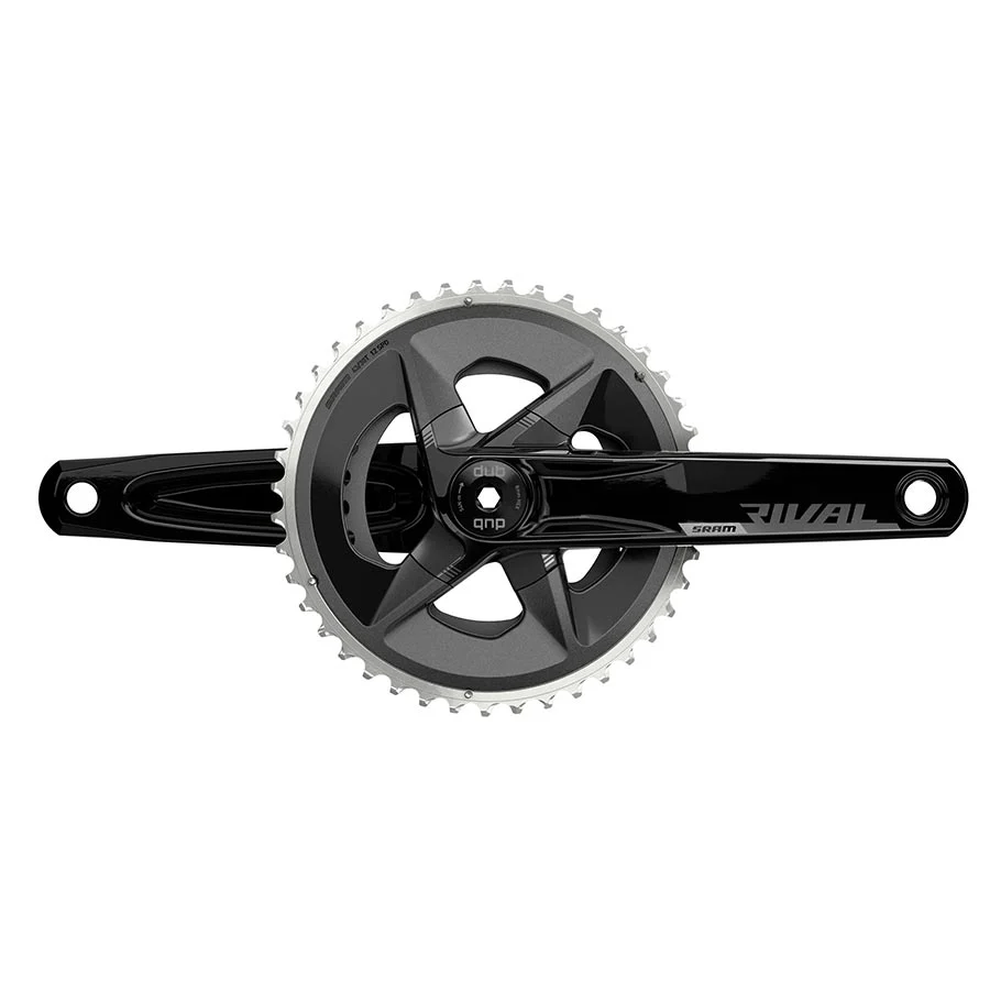 Rival D1 Wide 2x, Crankset, Speed: 12, Spindle: 28.99mm, BCD: 94, 43/30, DUB, 175mm, Black, Road Disc - Image 4