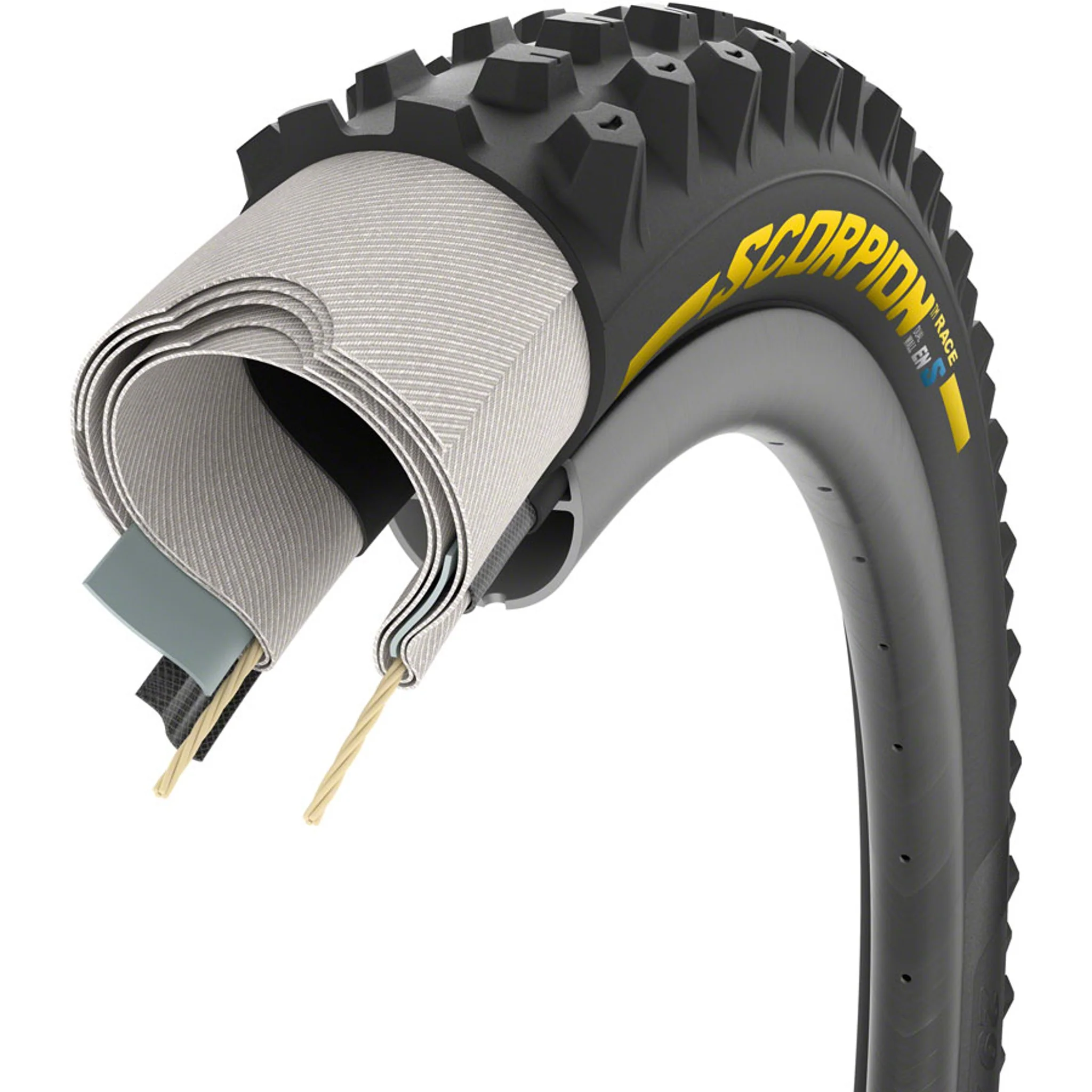 Scorpion Race Enduro S Tire - 29 x 2.5, Tubeless, Folding, Yellow Label Team Edition, DualWALL, SmartEVO DH - Image 3