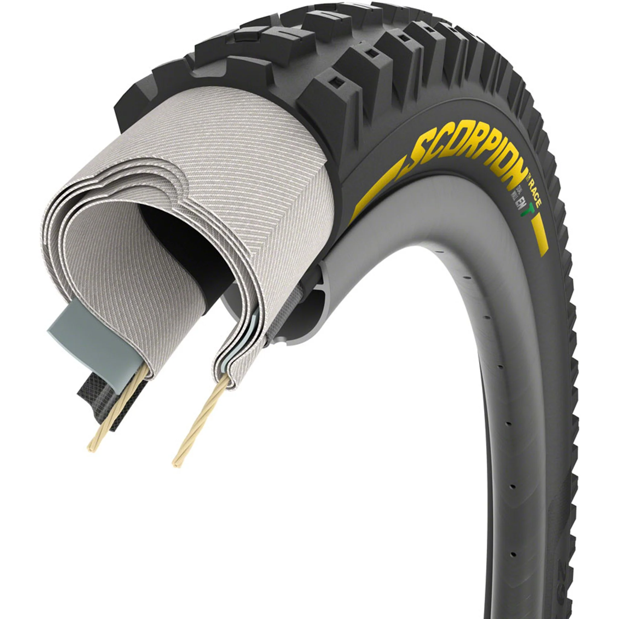 Scorpion Race Enduro T Tire - 29 x 2.5, Tubeless, Folding, Yellow Label Team Edition, DualWALL, SmartEVO DH - Image 4