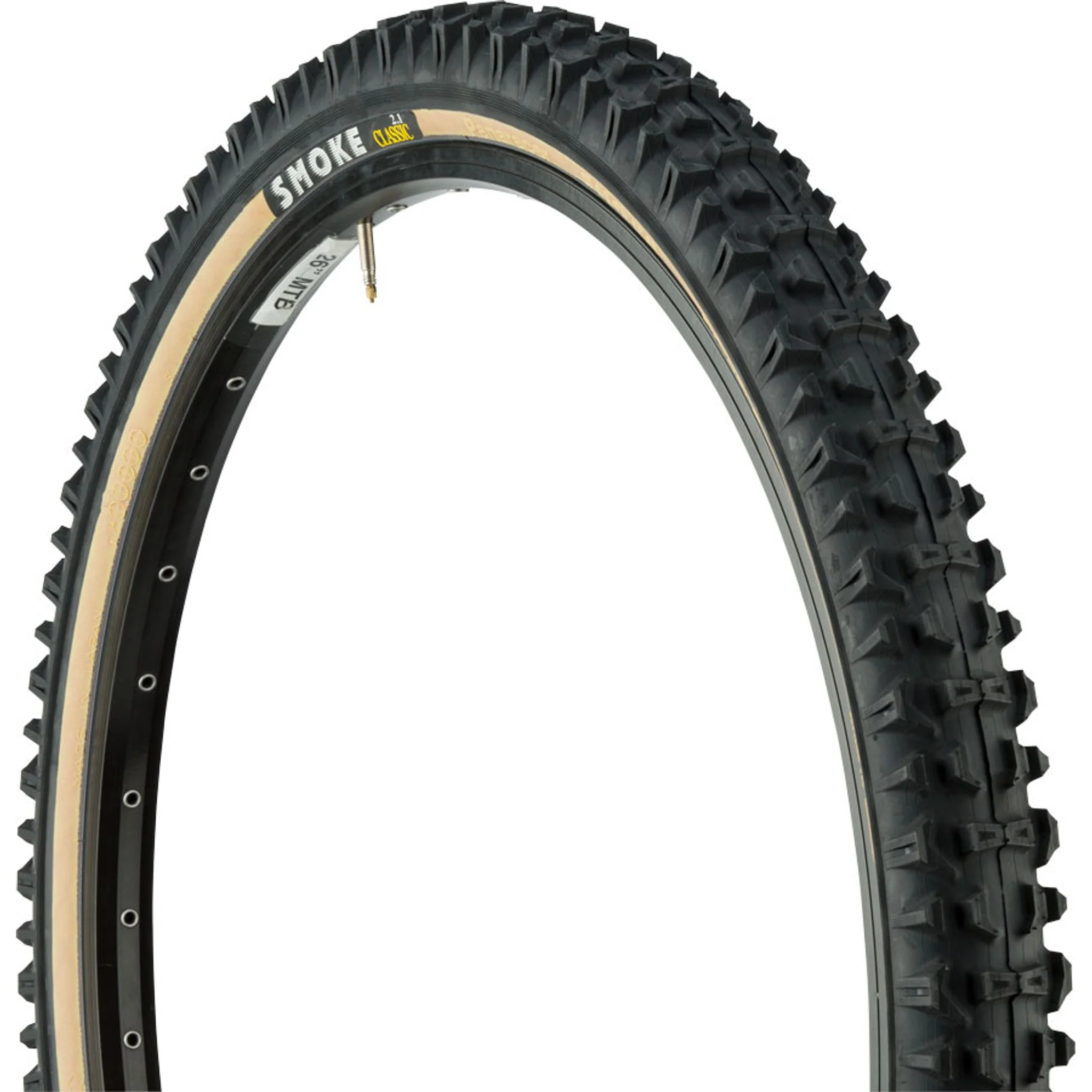 Smoke Tire - 26 x 2.1, Clincher, Folding, Black/Tan, 60tpi - Image 3