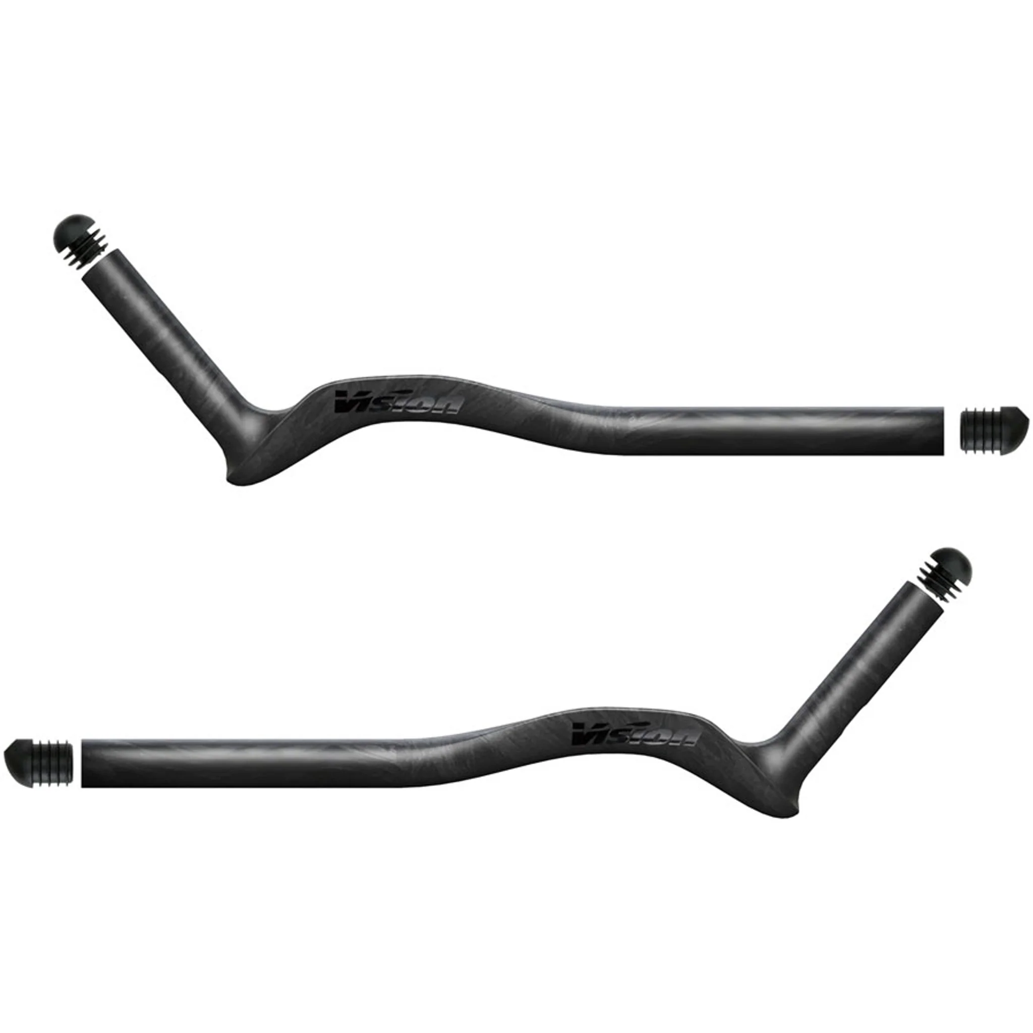 Vision Speed Extensions, 400mm Length, J-Bend Shape, Aero Bar Add-on – Carbon - Image 2