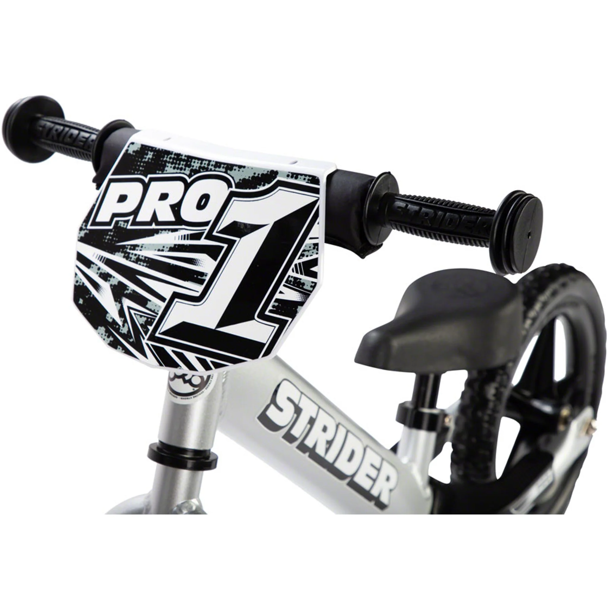Strider 12 Pro Kids Balance Bike: Silver - Image 3