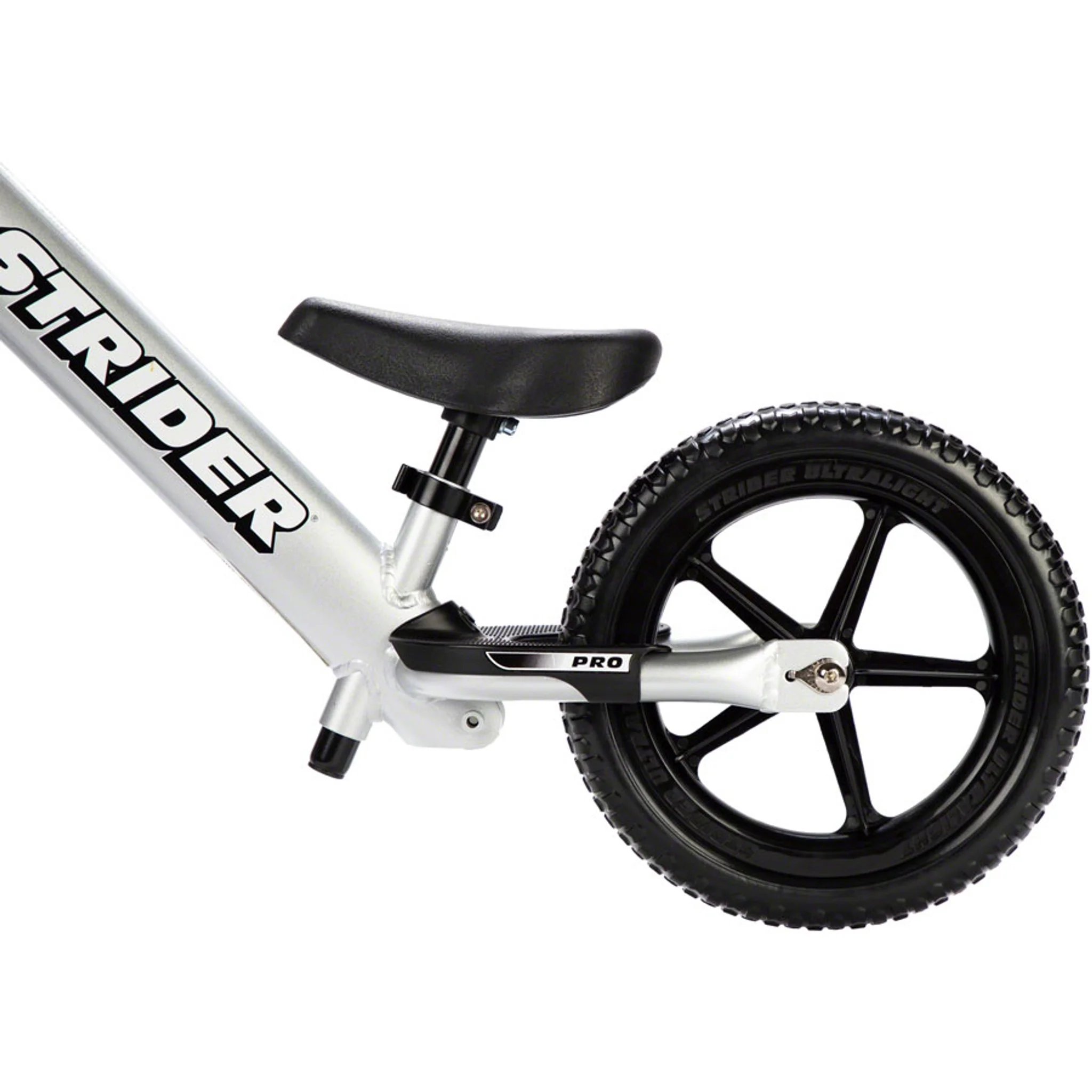 Strider 12 Pro Kids Balance Bike: Silver - Image 5