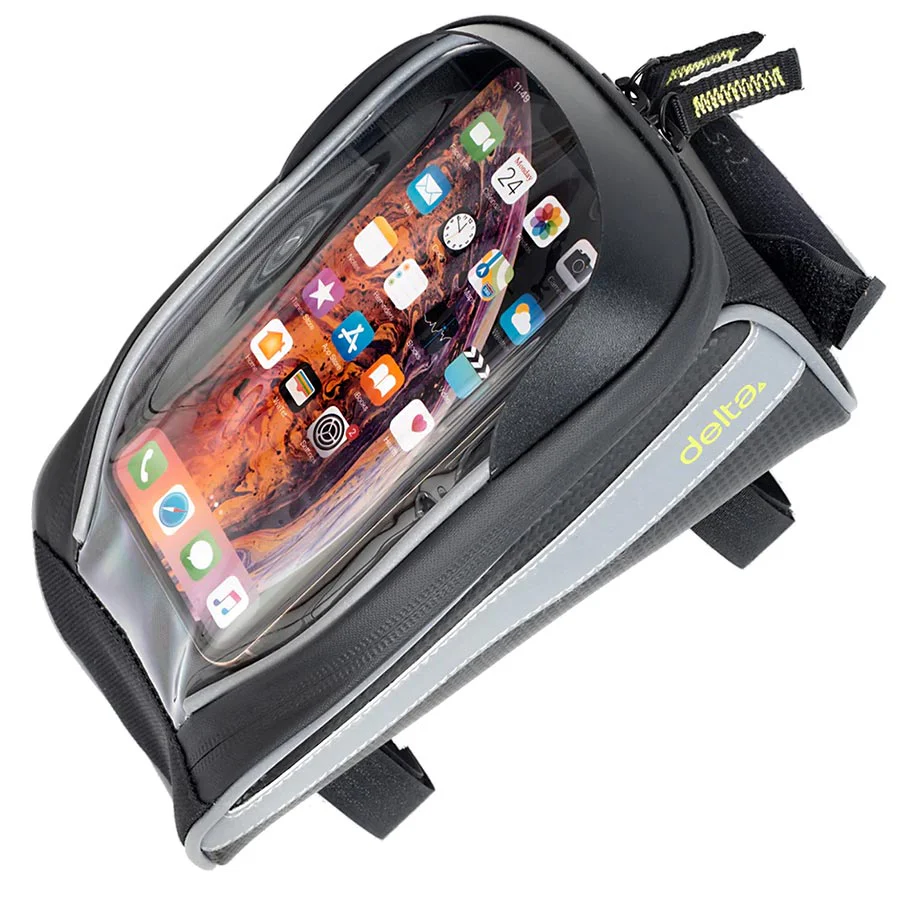 Top Tube Phone Bag, 4.2L, Black/Silver