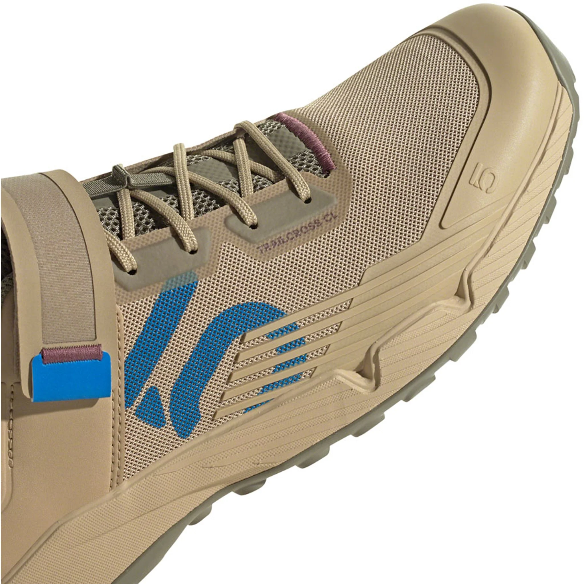 Trailcross Mountain Clipless Shoes - Men's, Beige Tone/Blue Rush/Orbit Green - Image 3