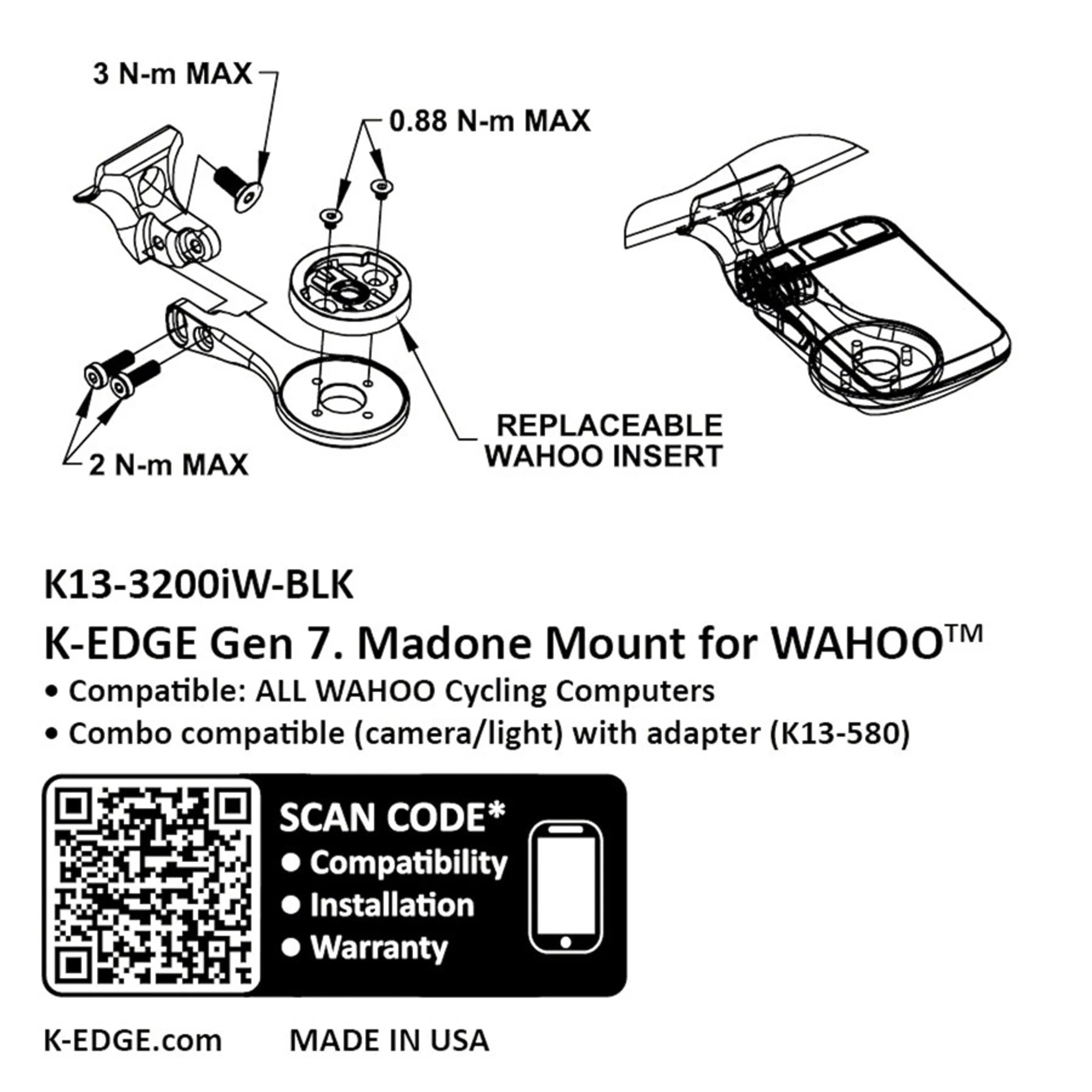 Wahoo Gen 7 Madone/Emomda Computer Mount - Black Anodize - Image 2