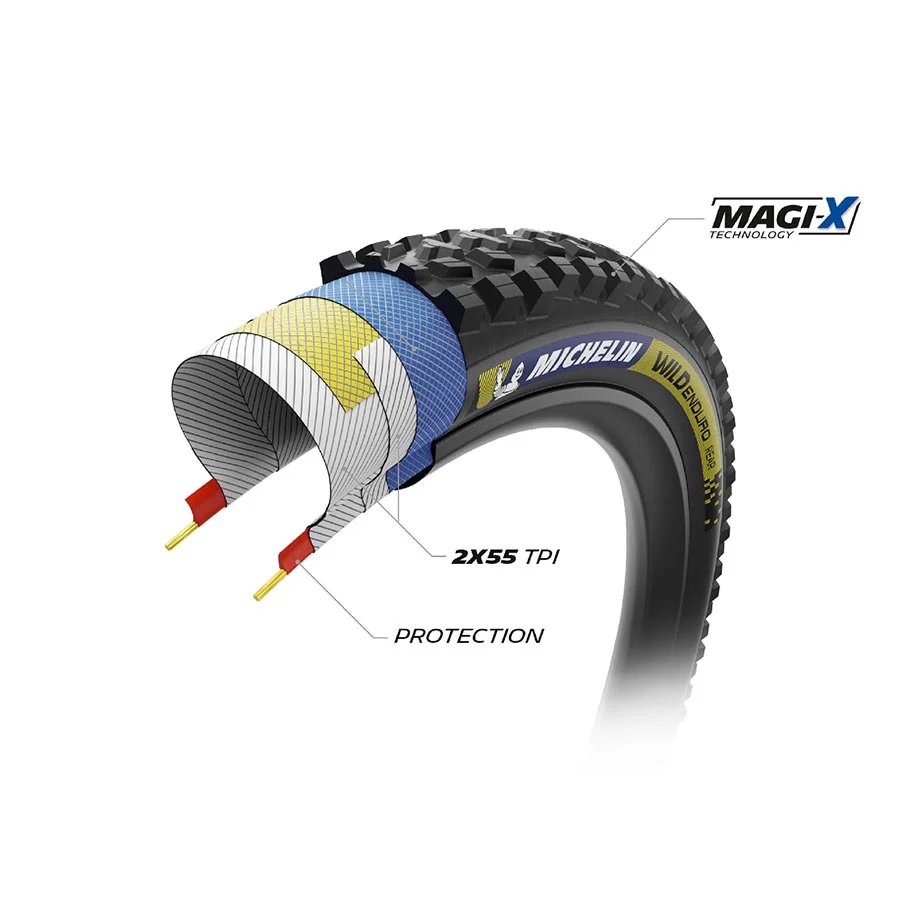 WILD ENDURO REAR RACING LINE DK, Mountain Tire, 29''x2.40, Folding, Tubeless Ready, MAGI-X, Black - Image 3