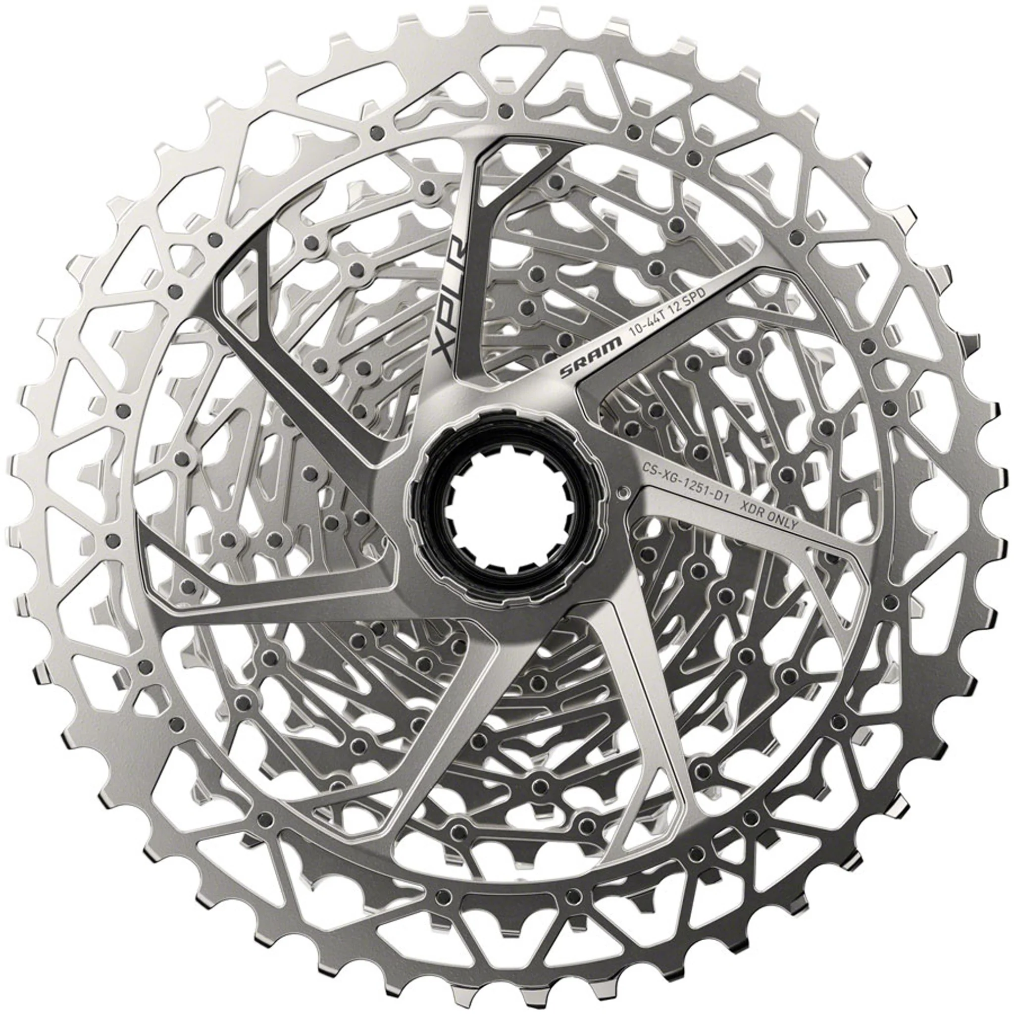 XPLR XG-1251 Cassette - 12-Speed, 10-44t, Silver, For XDR Driver Body, D1 - Image 3