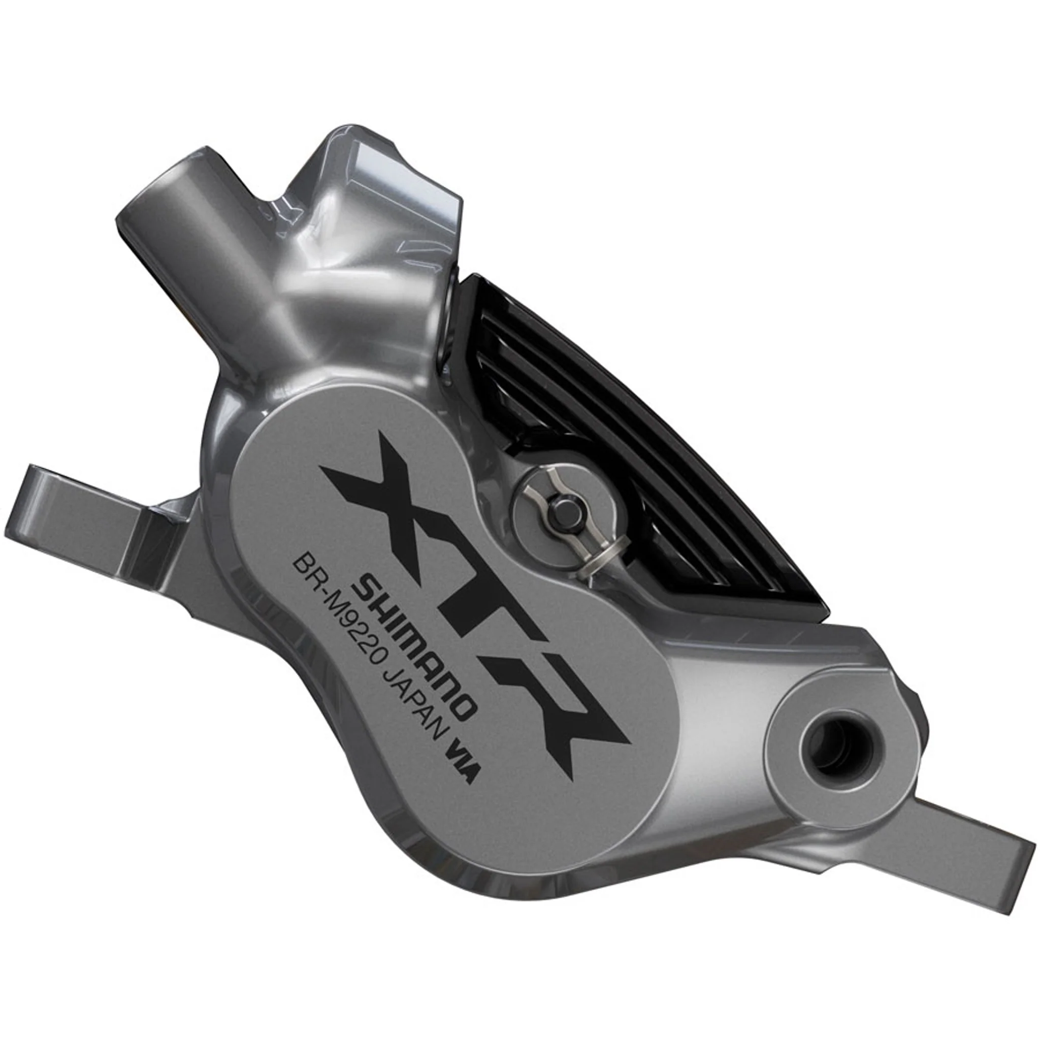 XTR BR-M9220 Enduro Disc Brake Caliper - Front or Rear, Post Mount, 4-Piston, Includes P04C-MF Finned Metal Pads - Image 3