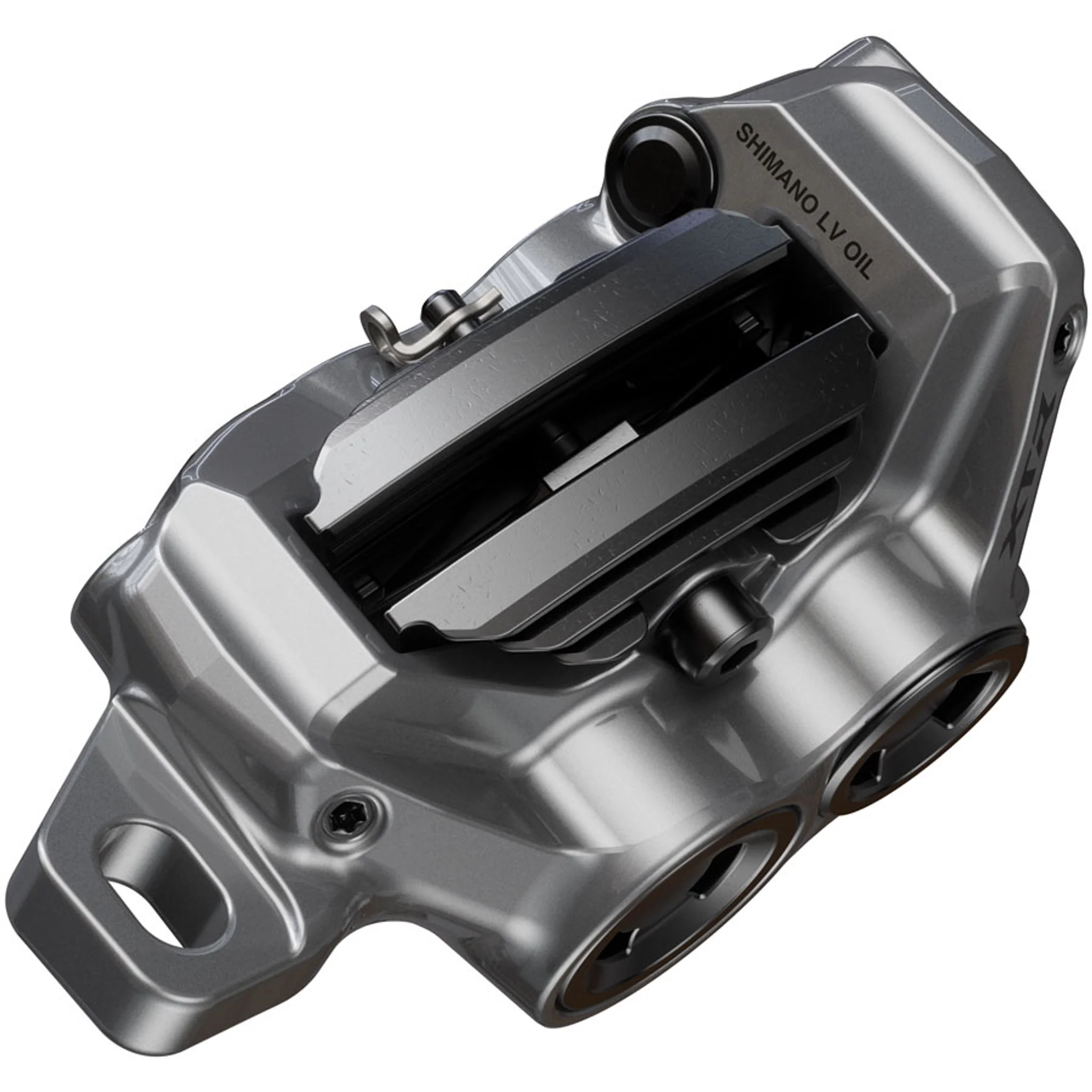XTR BR-M9220 Enduro Disc Brake Caliper - Front or Rear, Post Mount, 4-Piston, Includes P04C-MF Finned Metal Pads - Image 4