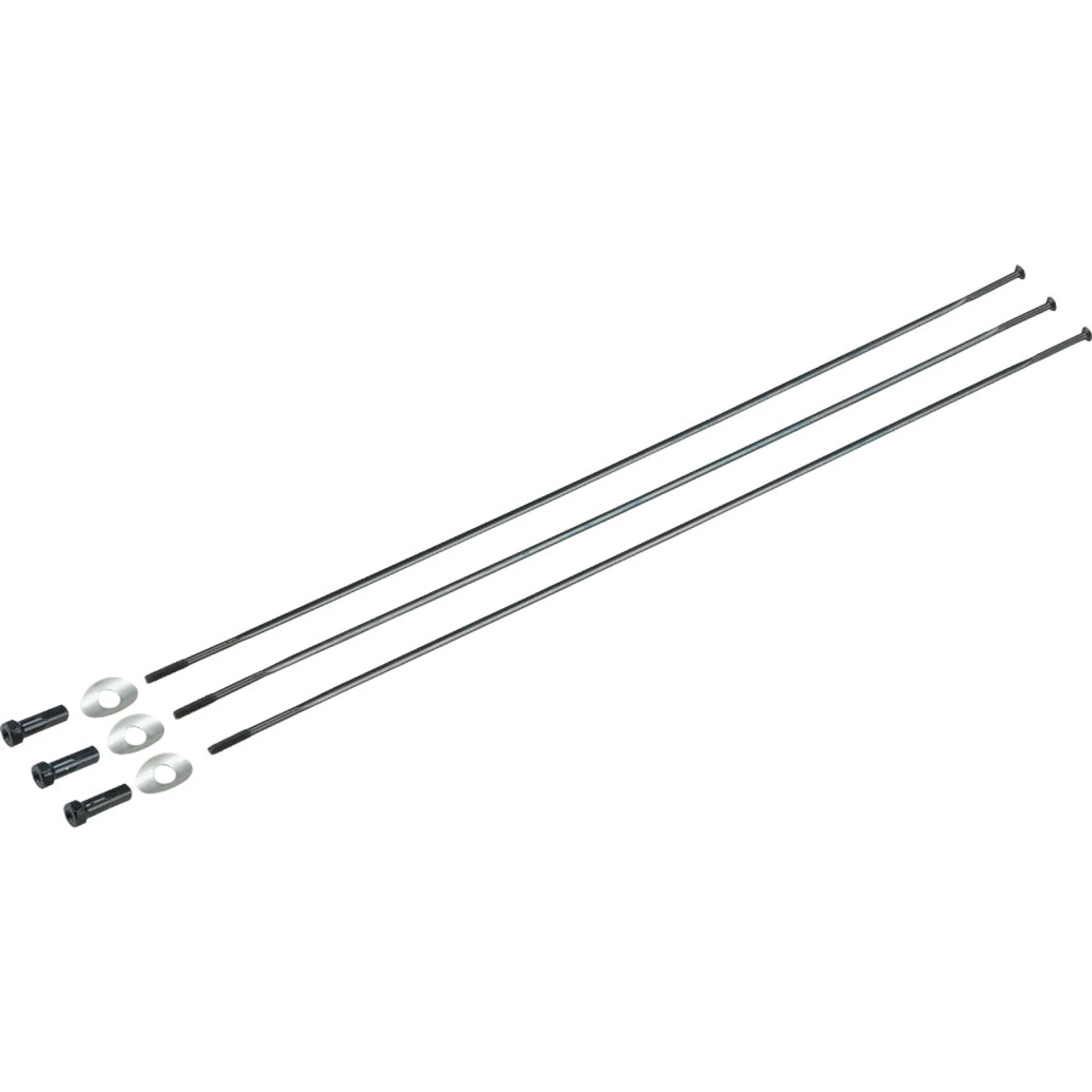 Straight Pull Spokes and Nipples, CX-Sprint 284mm Black, 3-pack